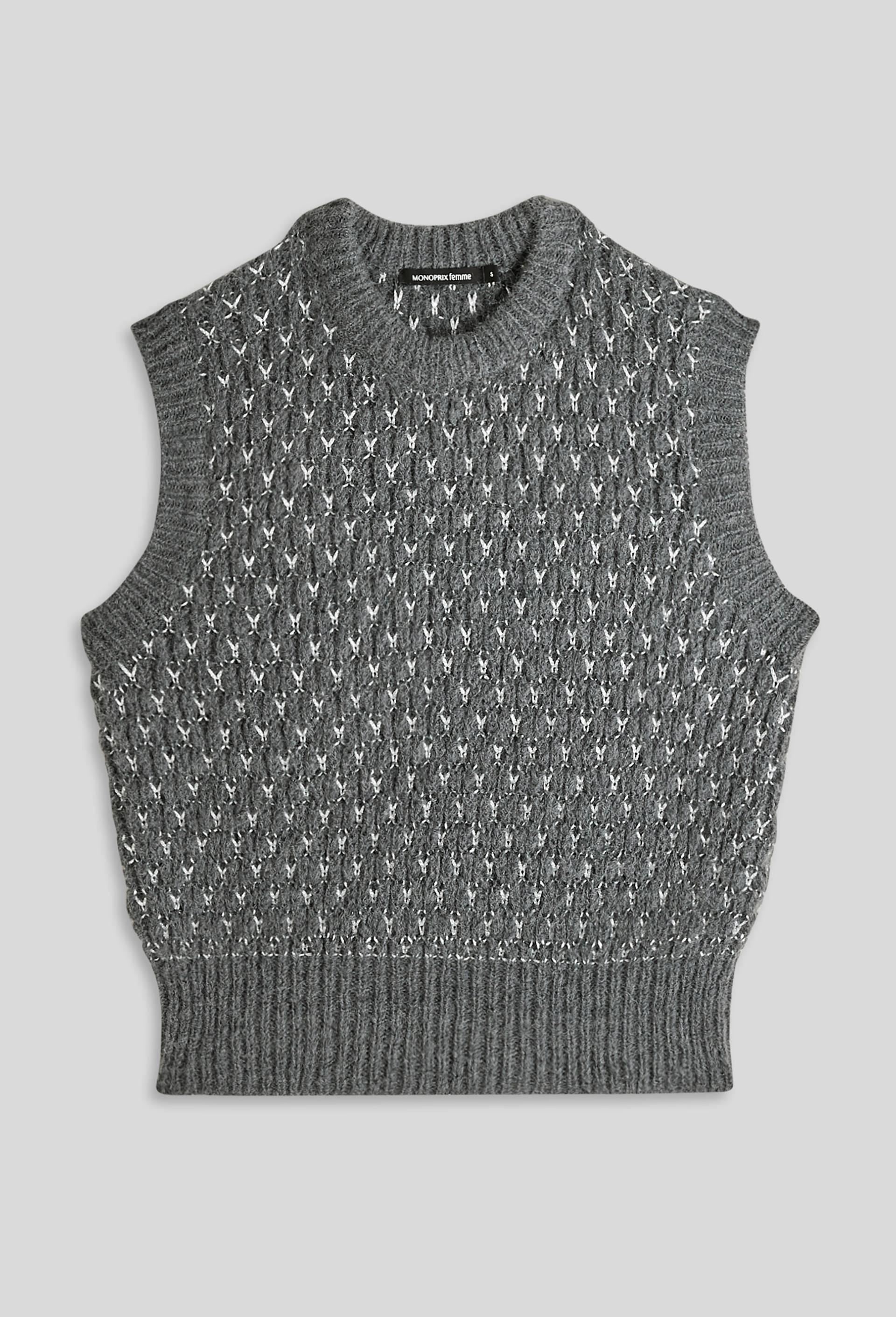 Pull sans manches, Gris foncé, large image number 2