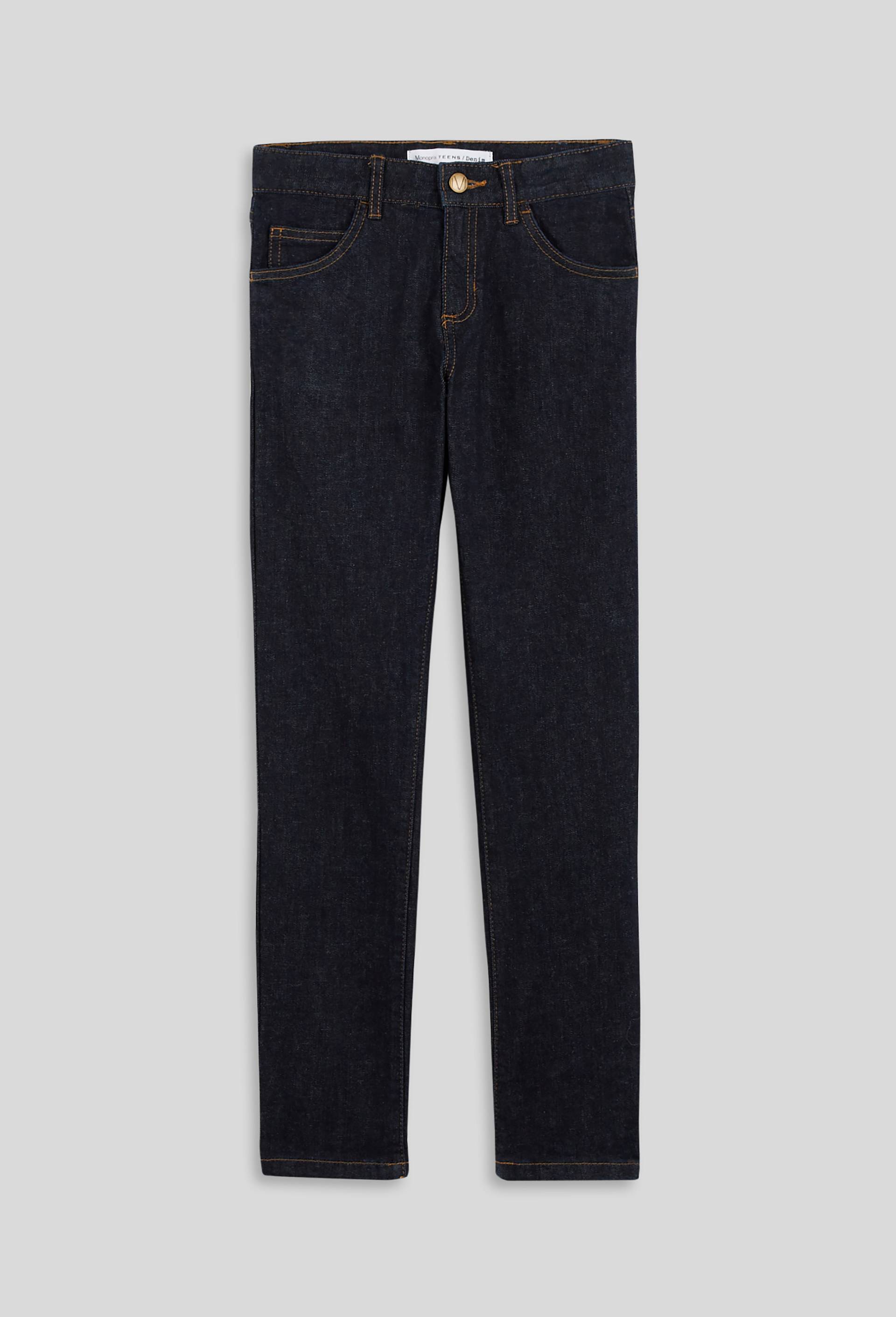 Pantalon en jean droit contenant du coton BIO, Bleu foncé, large image number 1