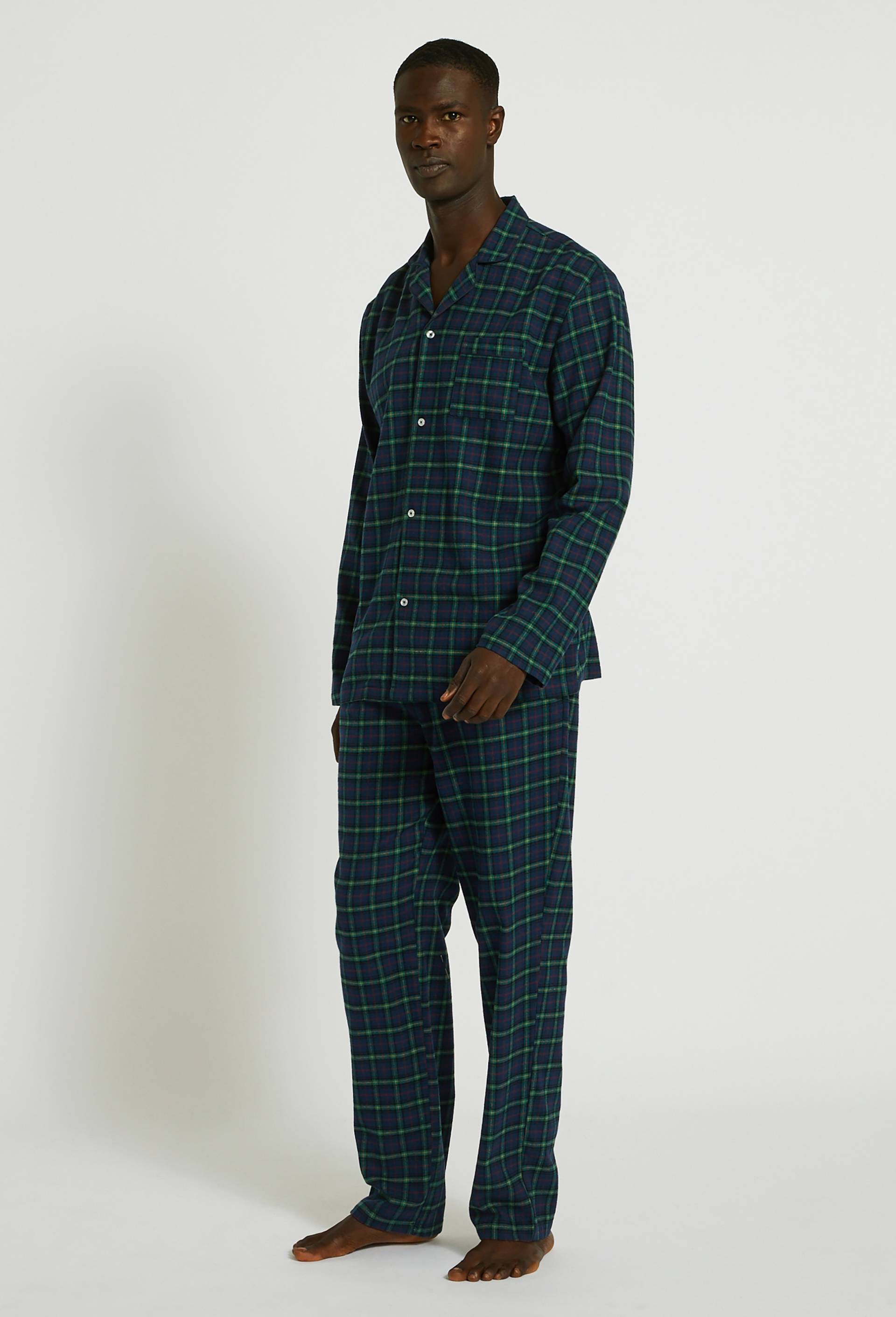Ensemble de pyjama en coton, Bleu foncé, large image number 0