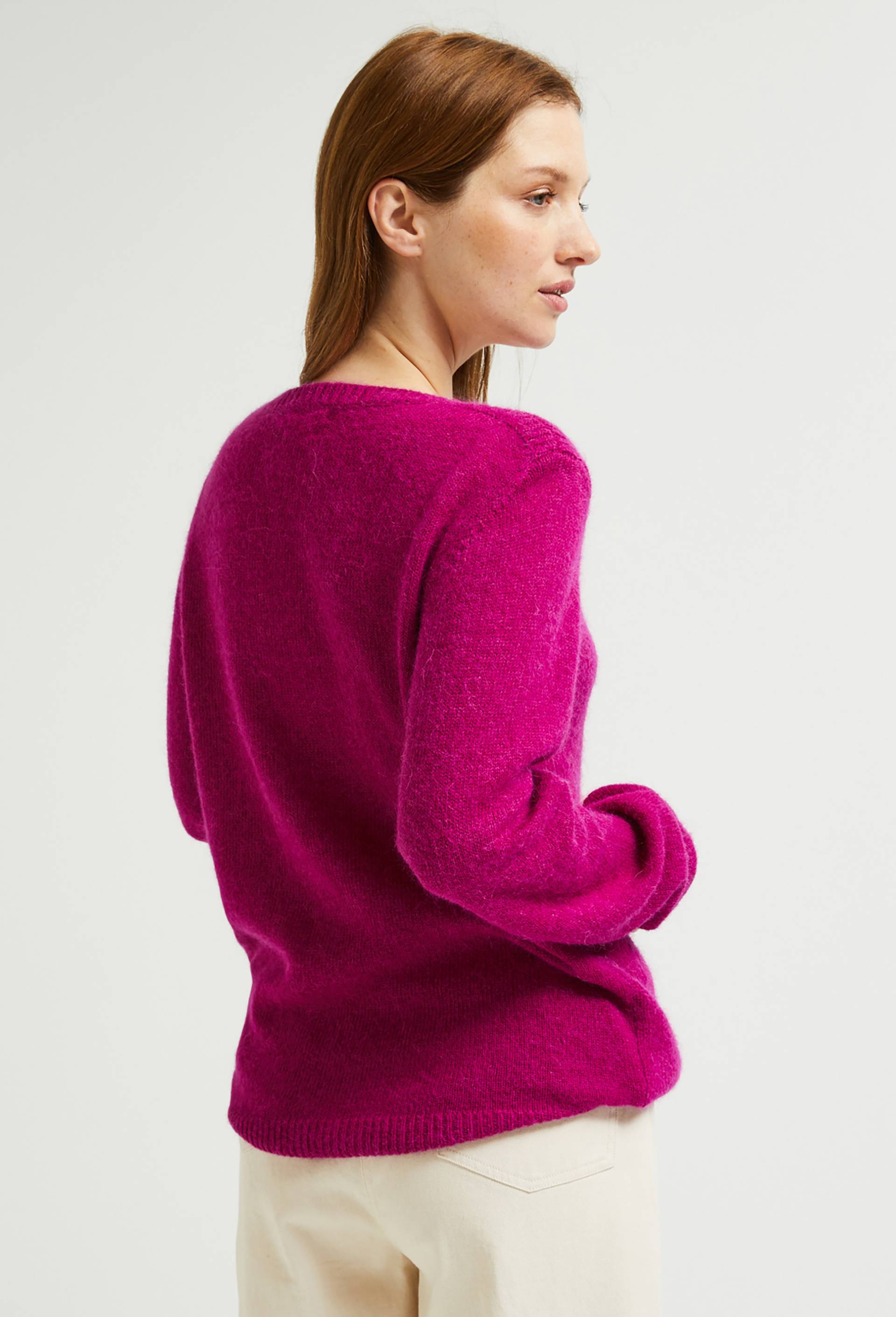 Pull Tunique Femme NY Collections - Col Bateau Violet Foncé - Taille XL - Neuf Avec étiquette