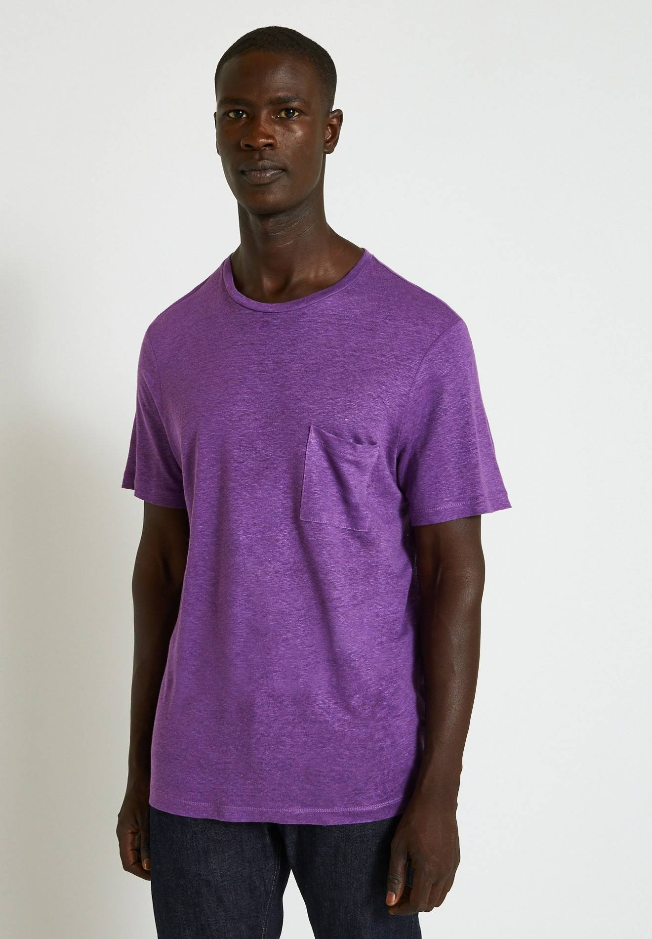 T-shirt manches courtes en lin, Violet clair, large image number 3.0