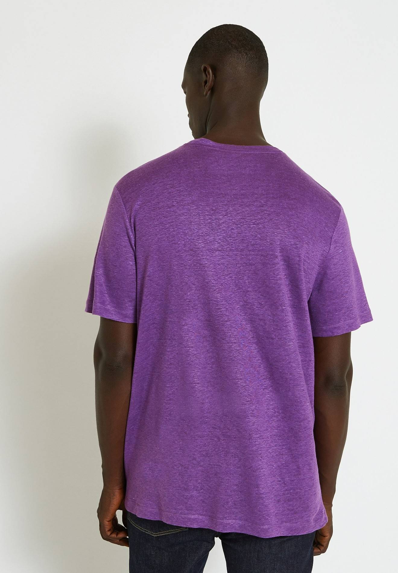 T-shirt manches courtes en lin, Violet clair, large image number 4