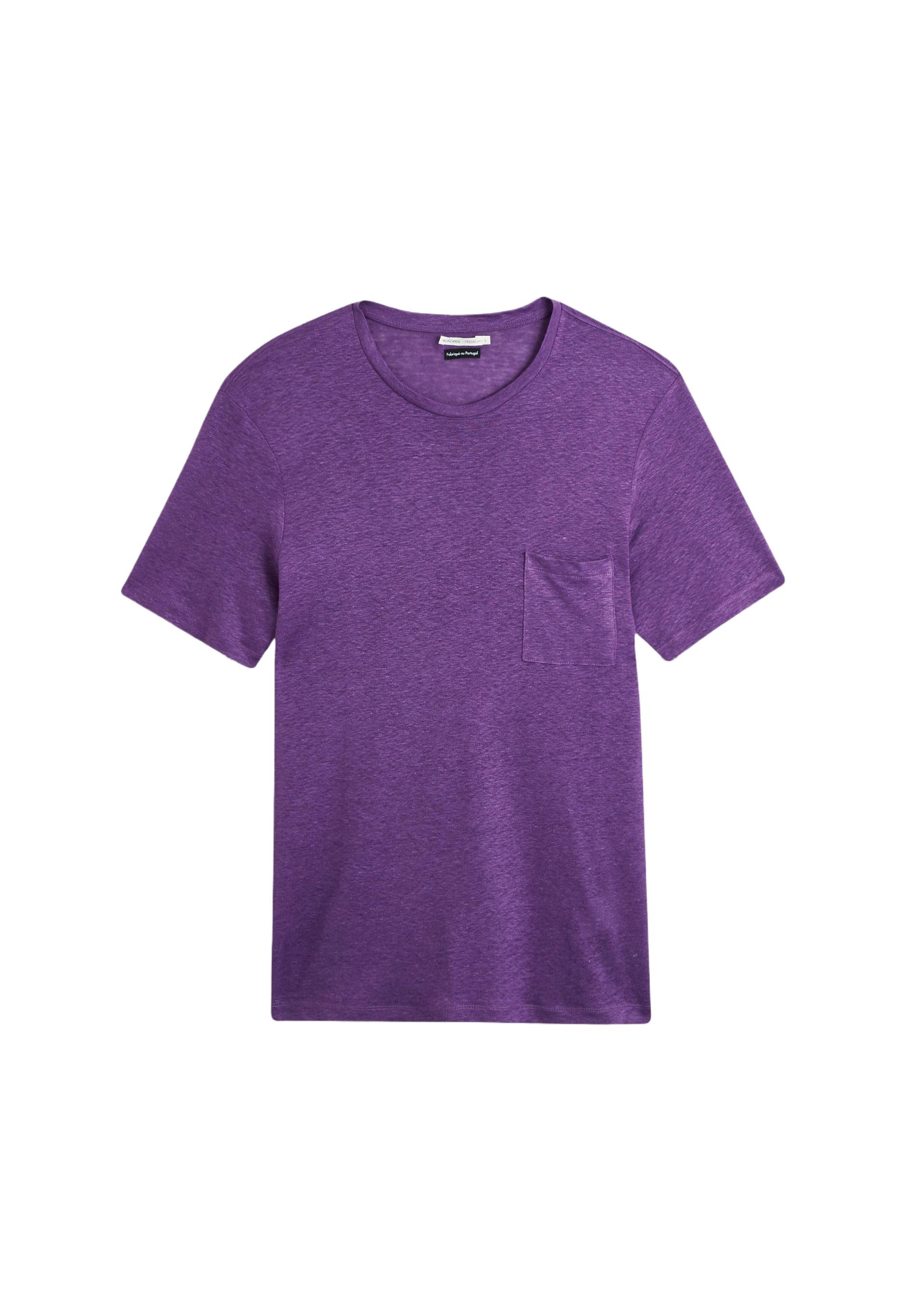 T-shirt manches courtes en lin, Violet clair, large image number 5