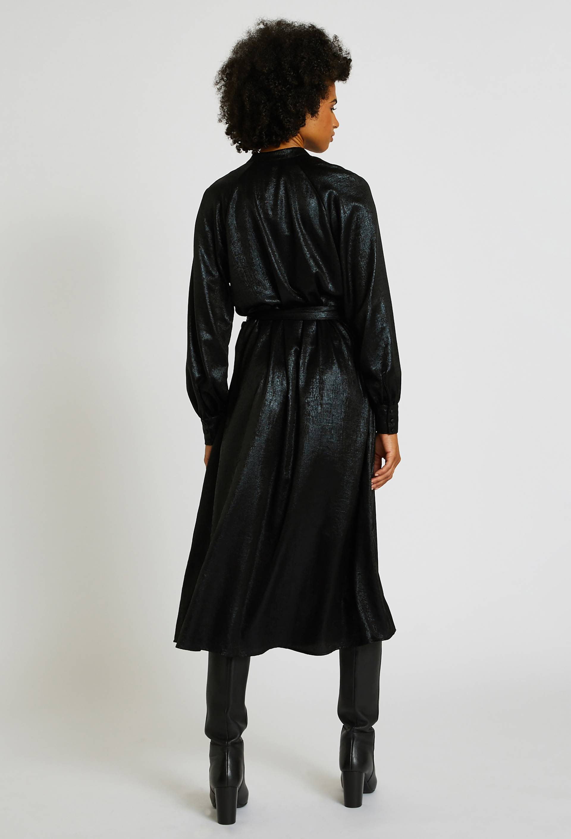 Robe longue à ceinture amovible, Noir, large image number 1