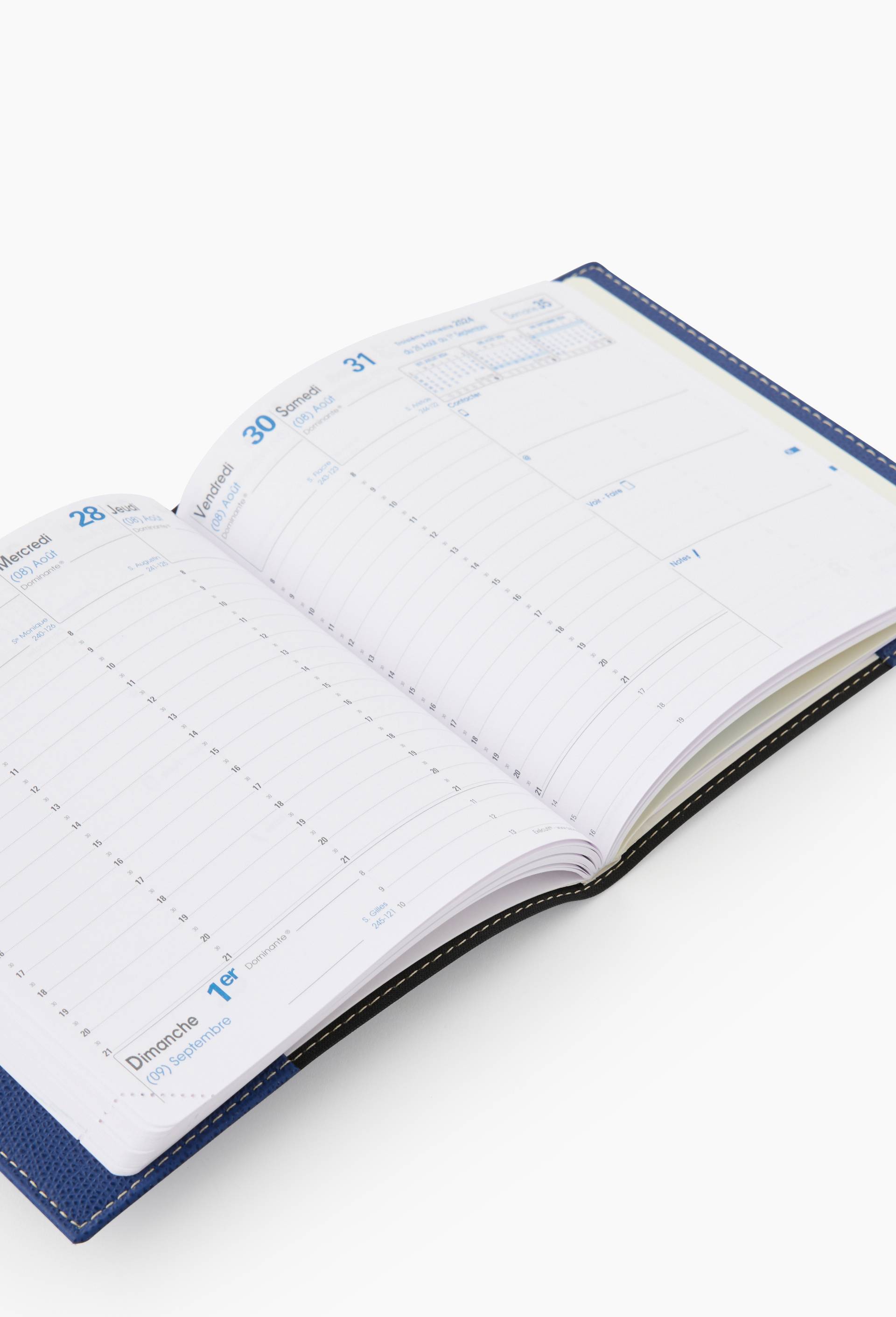 Agenda de bureau Quo Vadis 16x16cm, ann&eacute;e 2027, Bleu fonc&eacute;, large image number 1.0