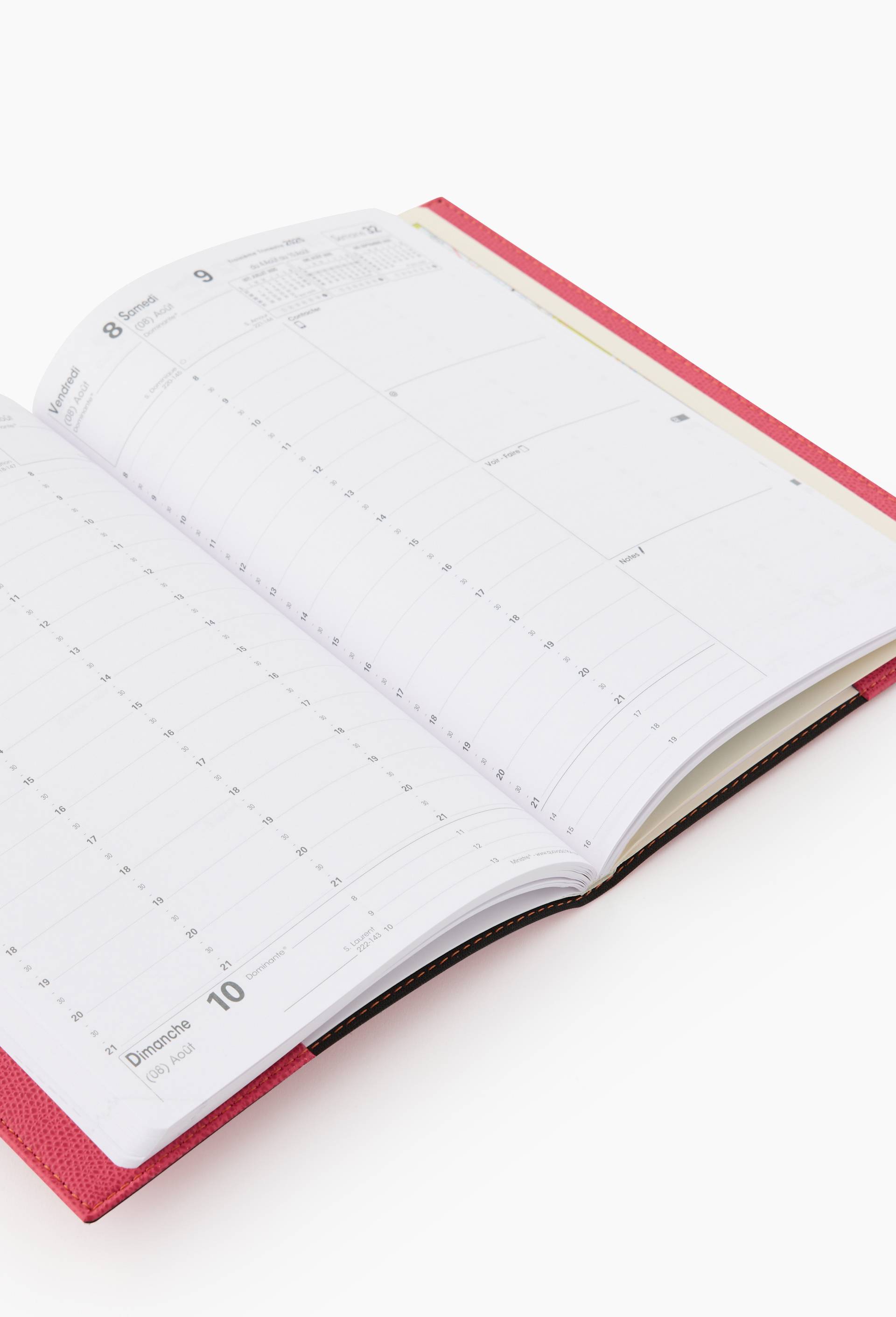 Agenda de bureau Quovadis 16 x 24cm, Rose fonc&eacute;, large image number 1