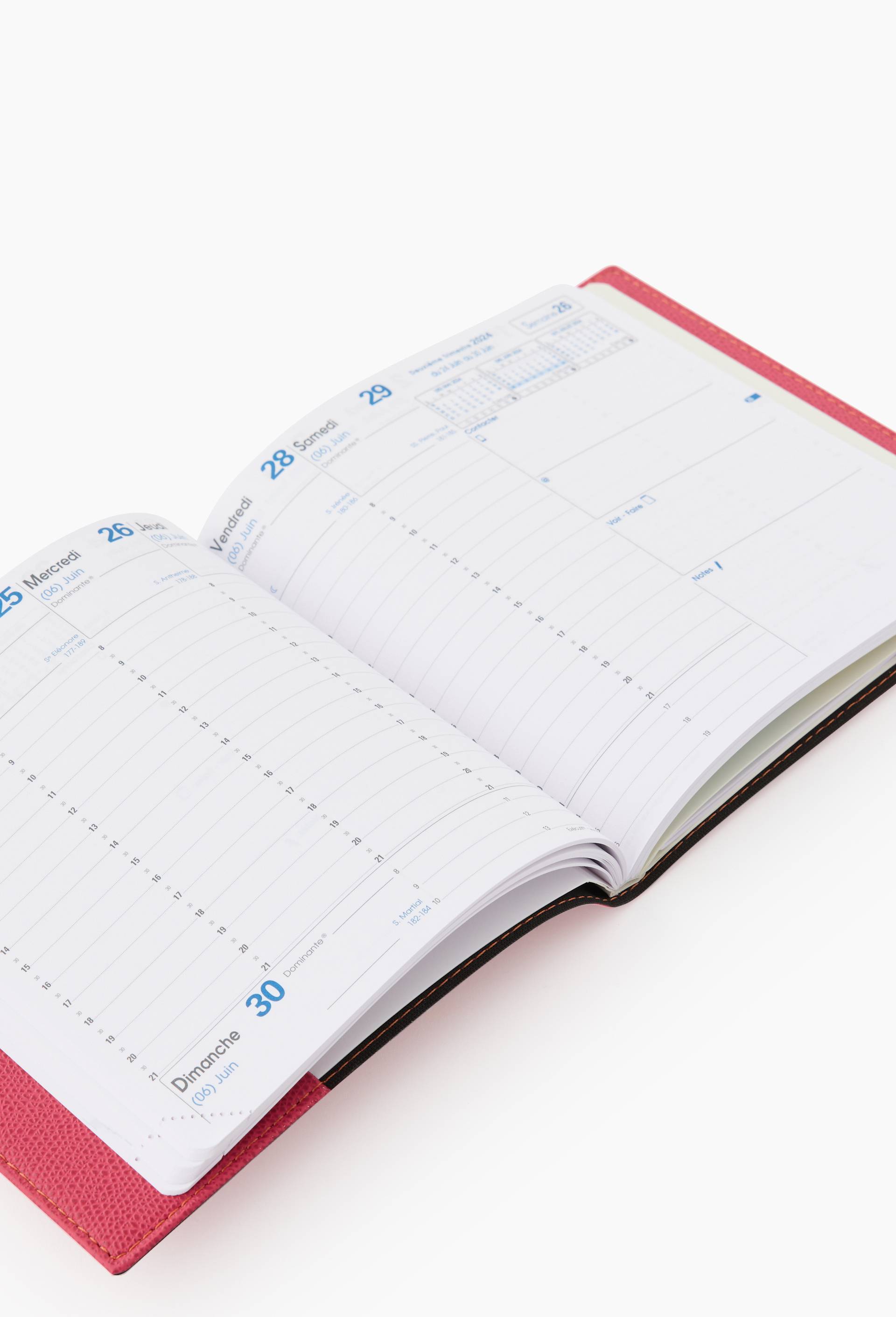 Agenda de bureau Quo Vadis 16x16cm, ann&eacute;e 2027, Rose fonc&eacute;, large image number 1