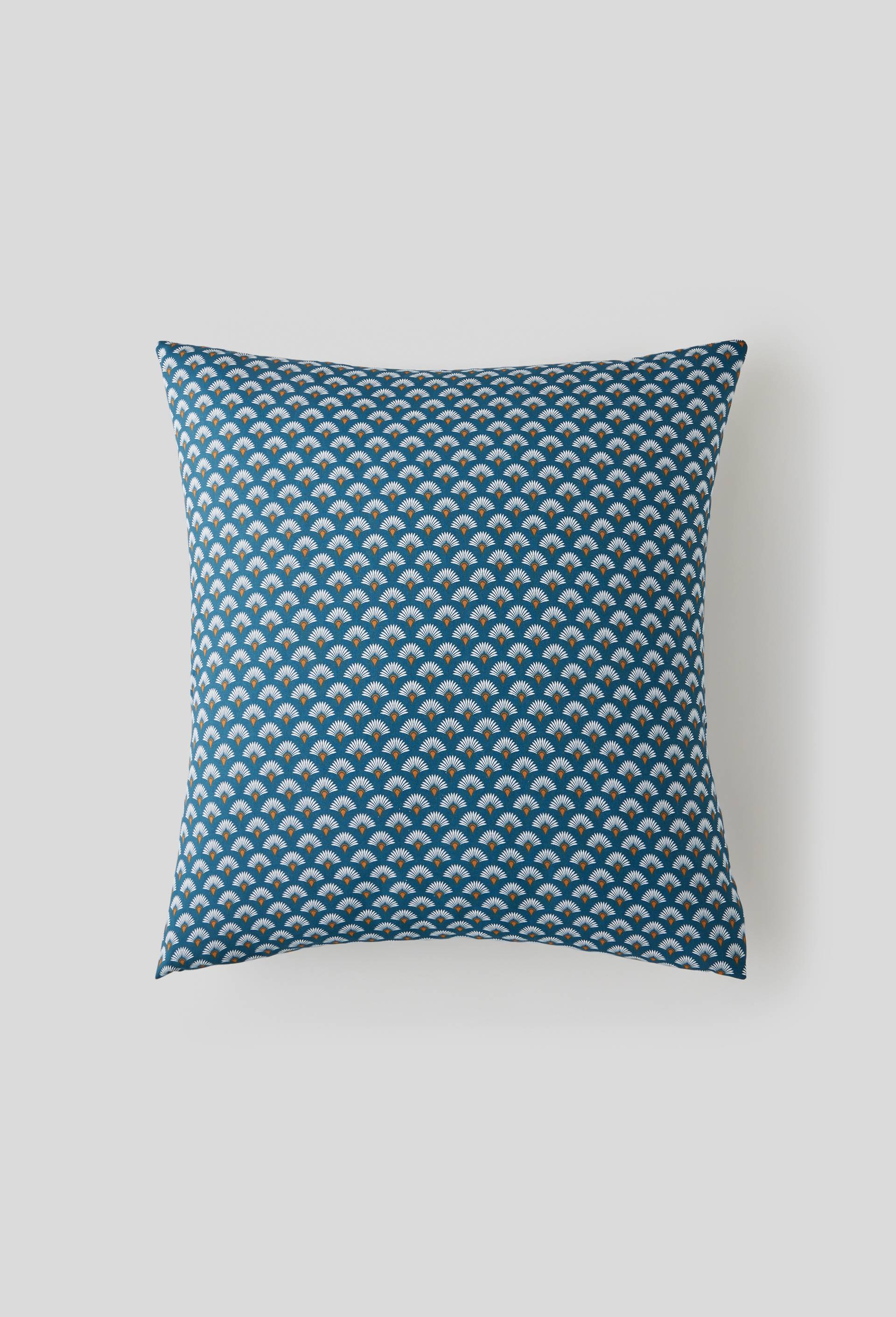 TAIE CARRE PRINT PALMO 63 x 63 cm, Bleu, large image number 0.0