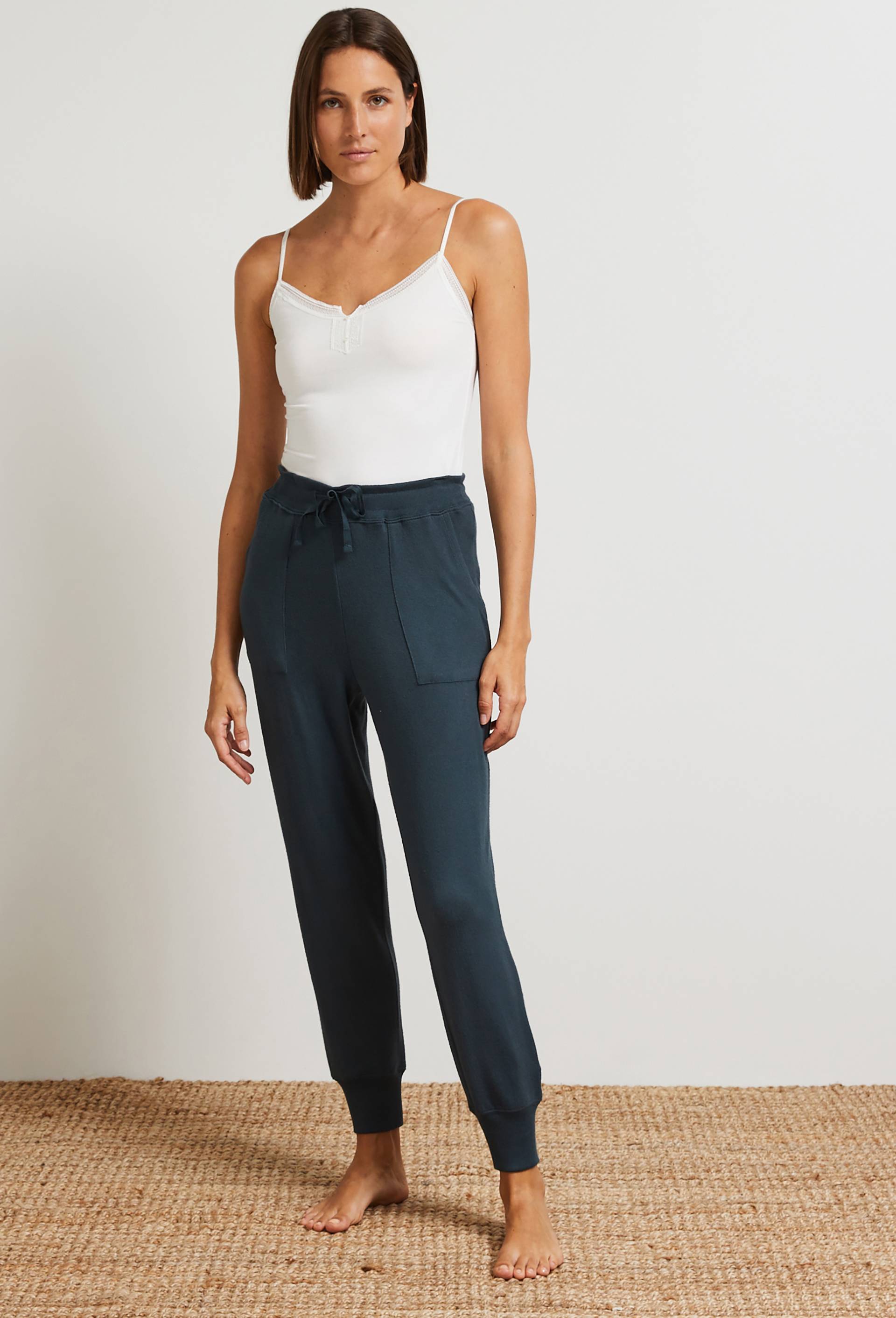 Pantalon jogging tout doux, Ecovero, Vert foncé, large image number 1.0