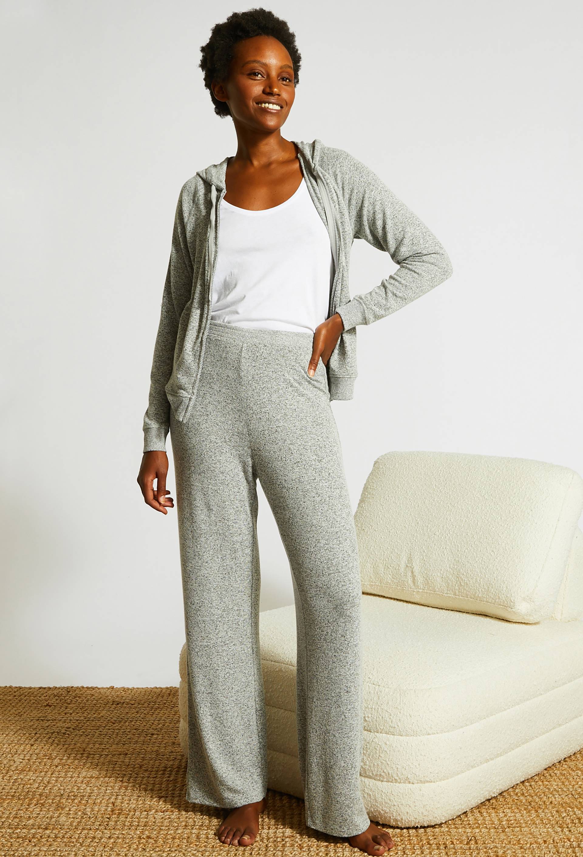 Pantalon large tout doux, Ecovero, Gris, large image number 0