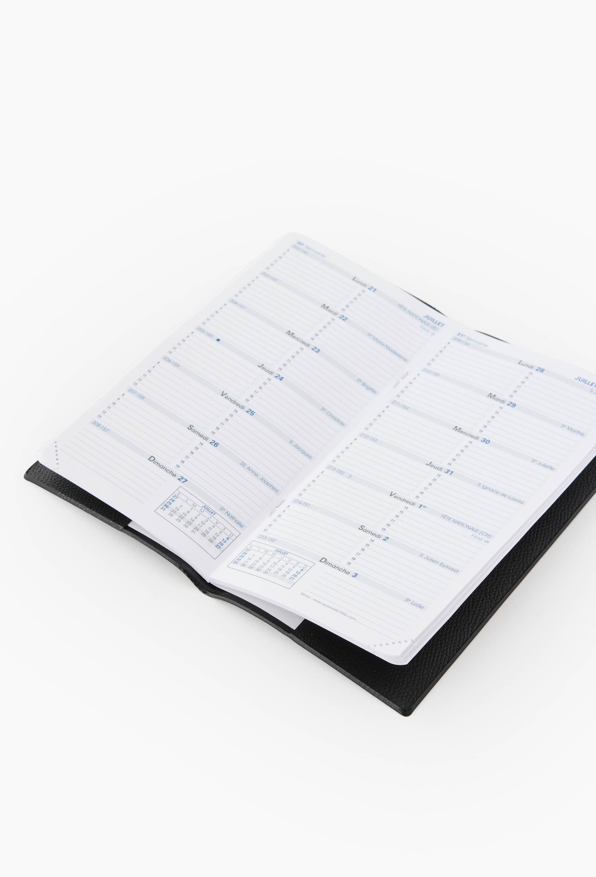 Agenda de poche Quovadis 8 x 17cm, Noir, large image number 1