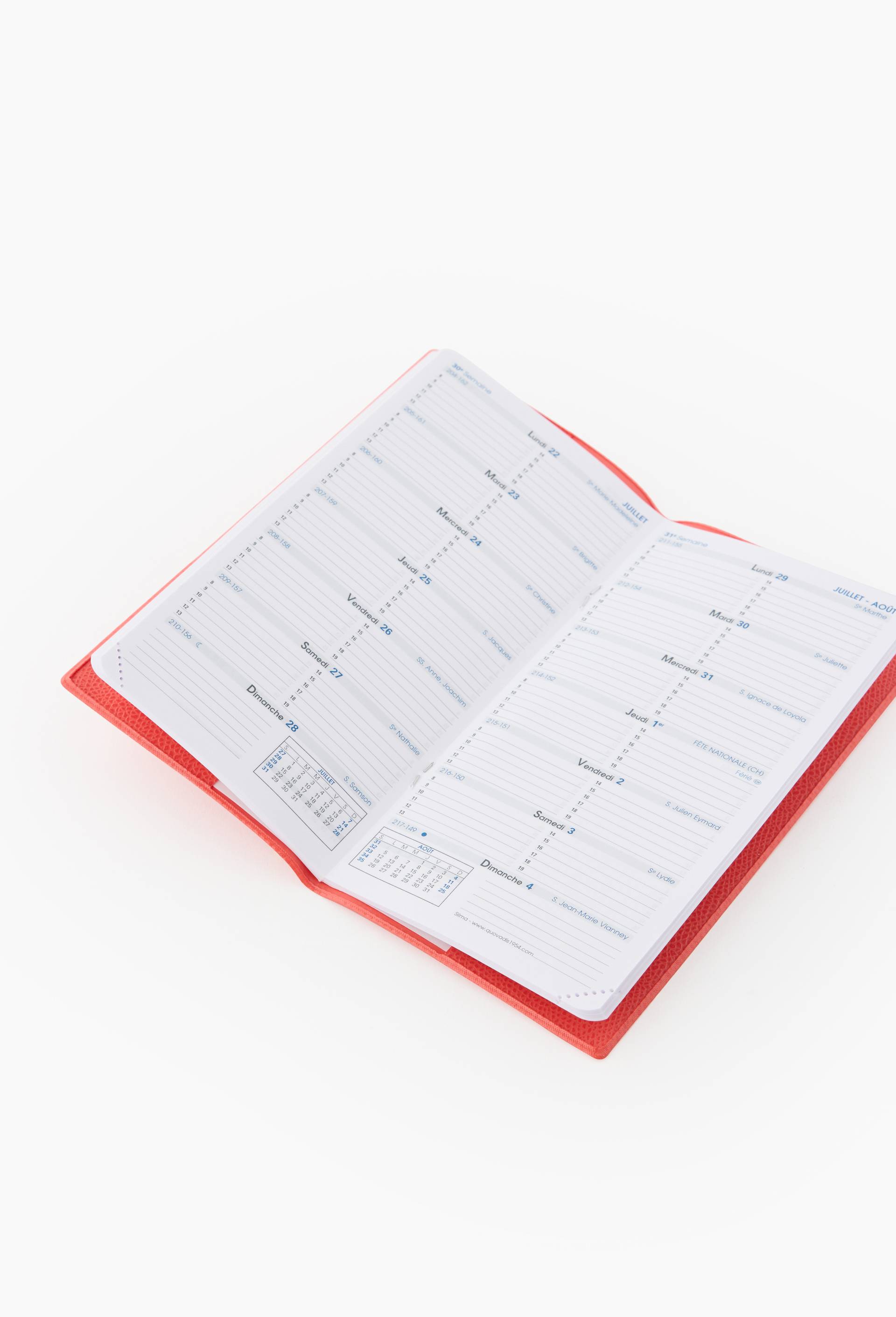Agenda de poche Quovadis 8 x 17cm, Orange, large image number 1