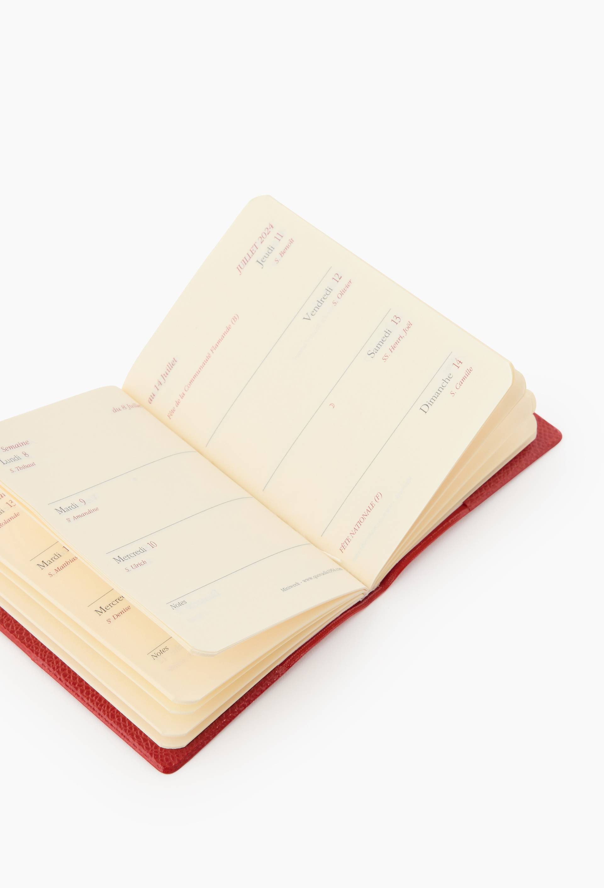 Agenda de poche Quovadis 7 x 10cm, Rouge, large image number 1
