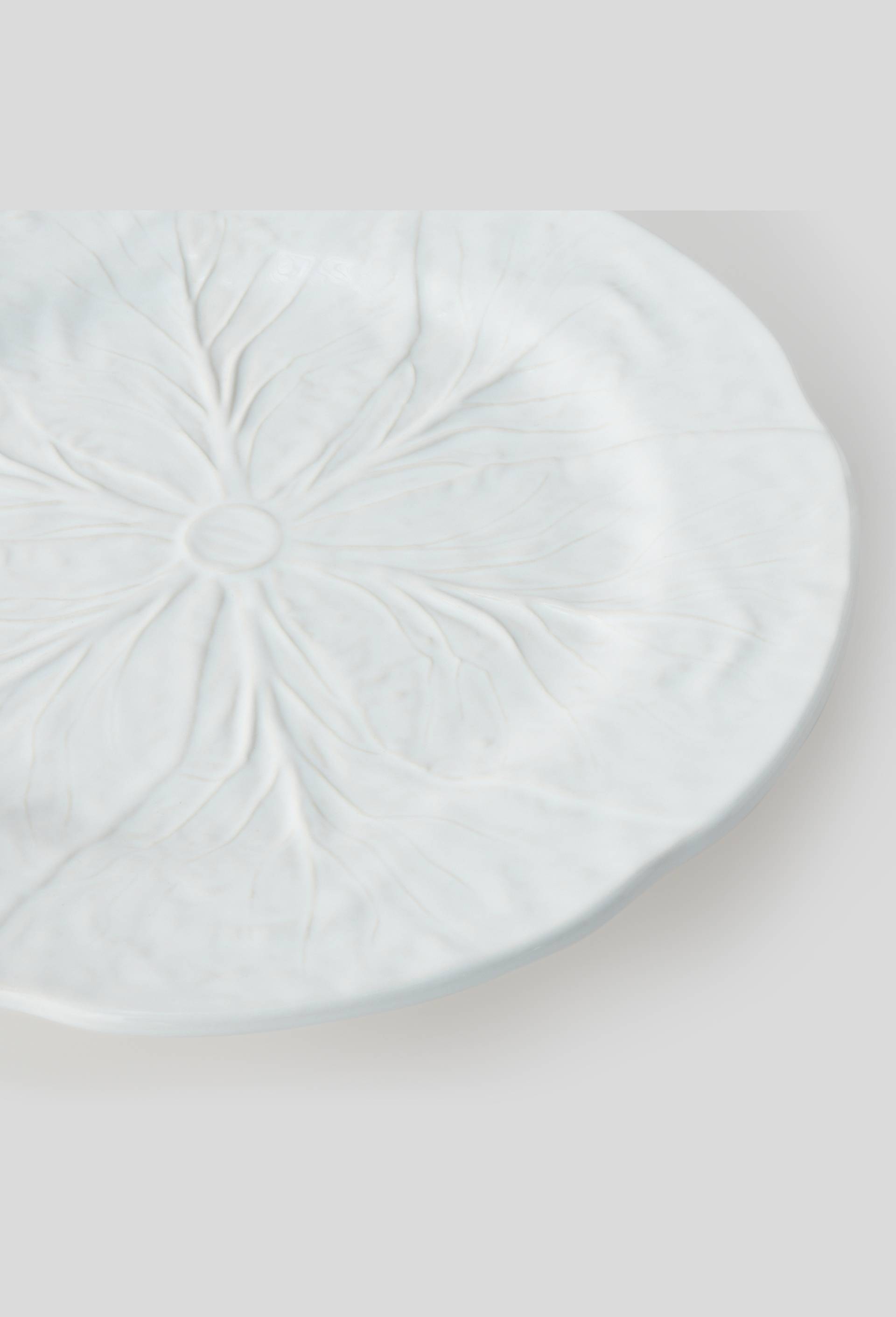 Plat de présentation, barbotine, Blanc, large image number 1