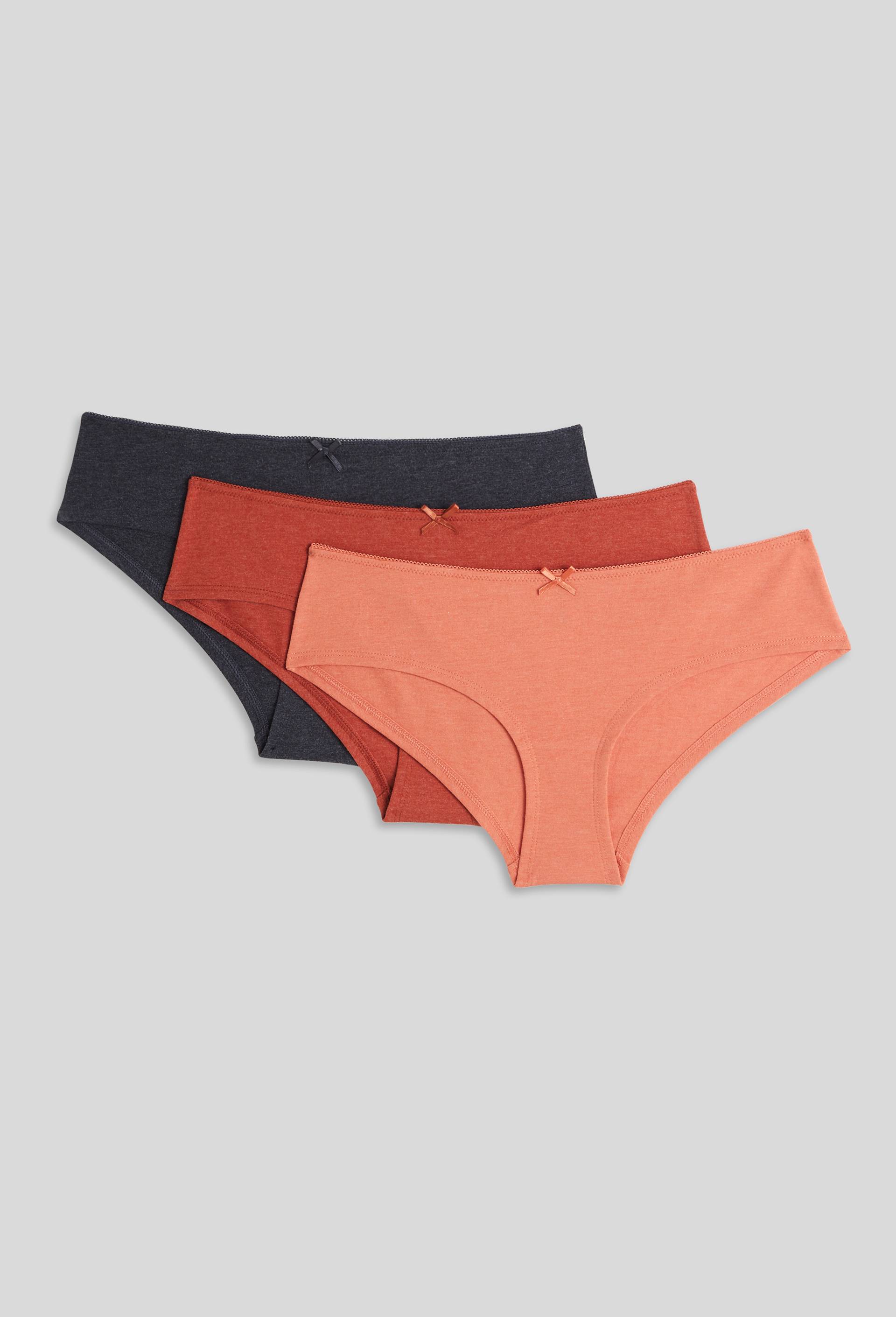 Lot de 3 shorties ALIX en coton BIO GOTS, Rouge foncé, swatch image