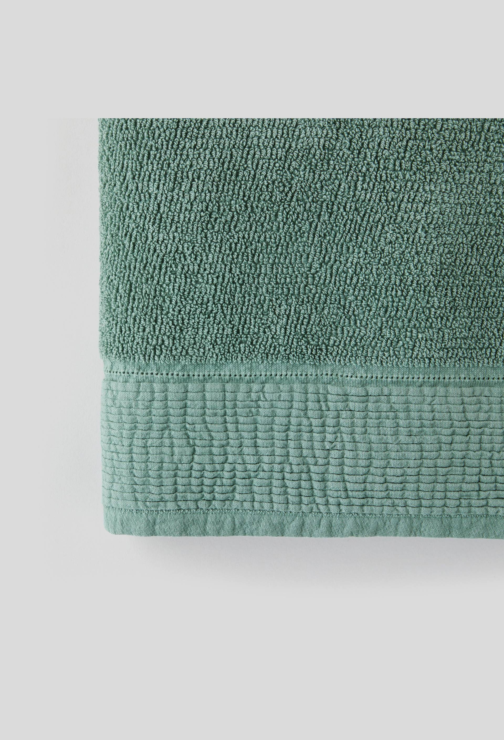 DRAP BAIN MULTI PLIS PIN 70 x 140 cm, Vert foncé, large image number 1.0