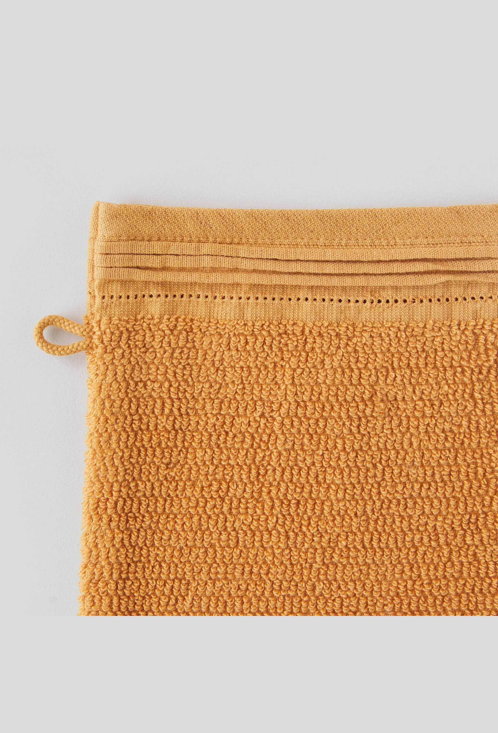 Lot de 2 Gants de toilette liteau multiplis Coloris Alezan  50x90cm Coton bio, Brun clair, large image number 1.0