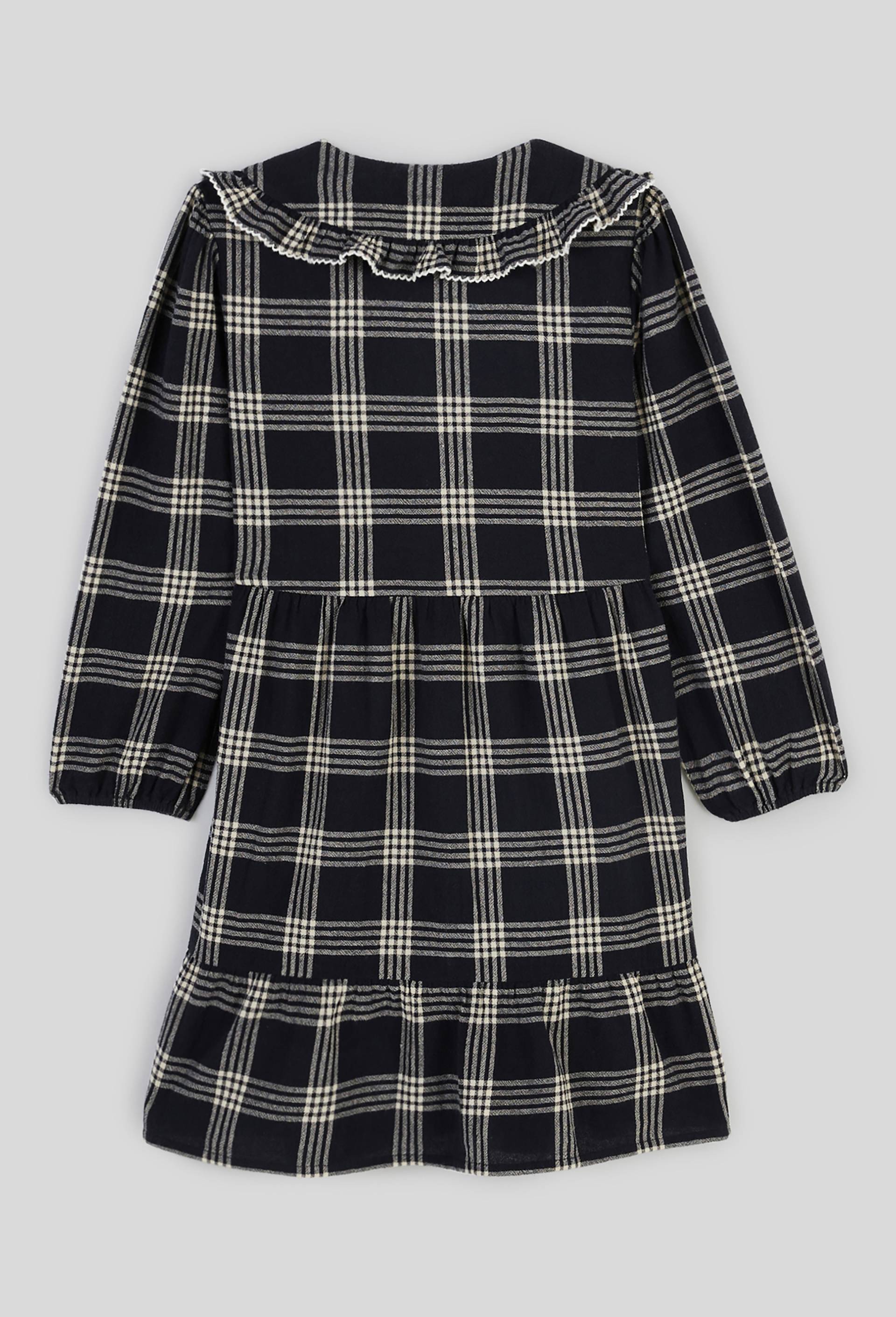 Robe à Carreaux en coton BIO et Oeko-Tex, Bleu foncé, large image number 1