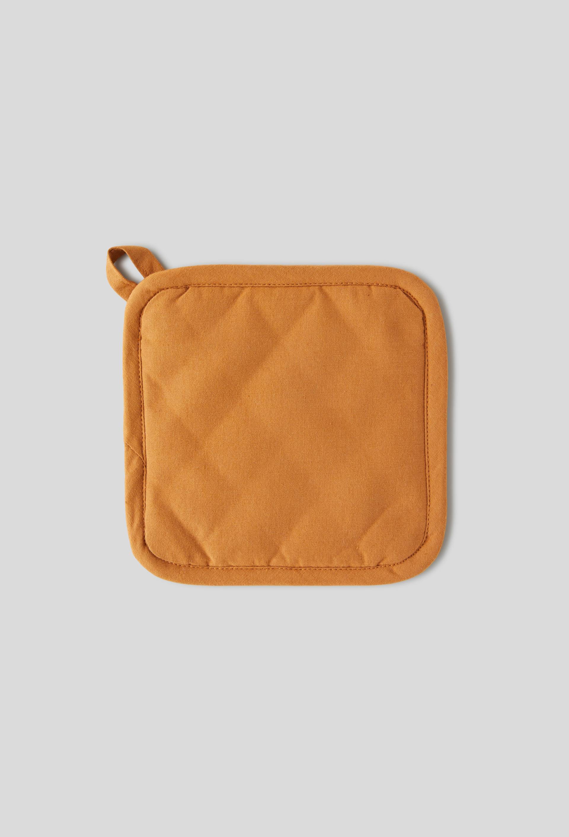 MANIQUE UNI ALEZAN 20x20cm Coton bio, Brun clair, large image number 0