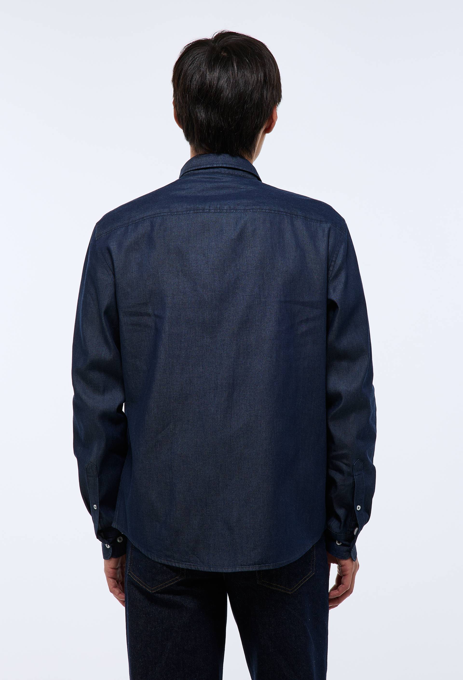 Chemise en jean en coton BIO GOTS, Bleu fonc&eacute;, large image number 3