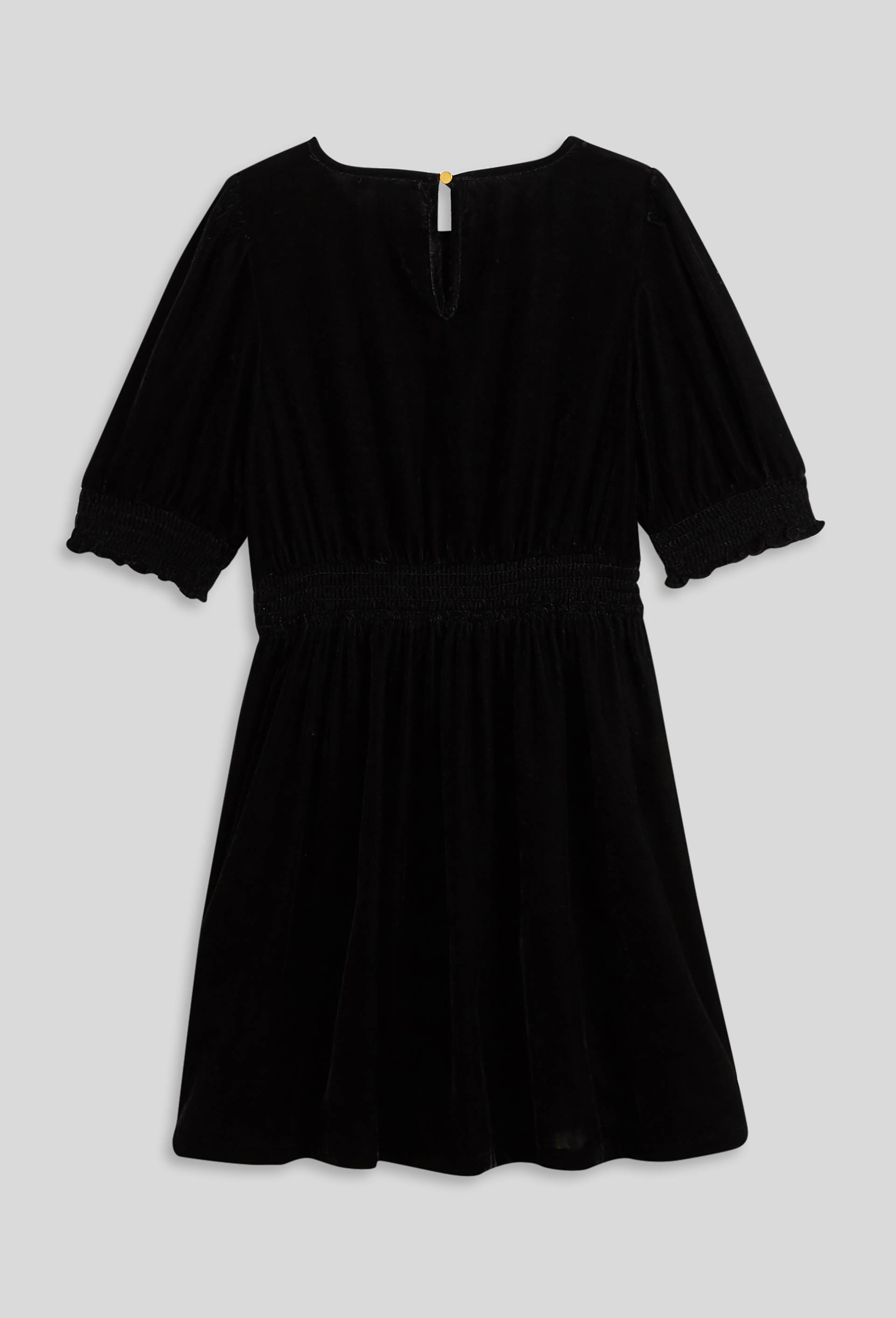 Robe midi en velours, Noir, large image number 2