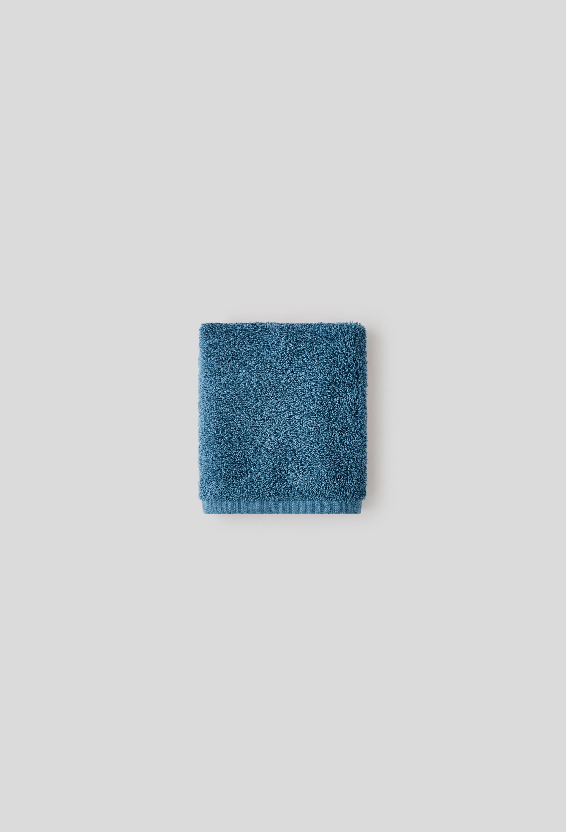 SERVIETTE INVITEE UNI PRUSSE 30 x 50 cm, Bleu, large image number 0