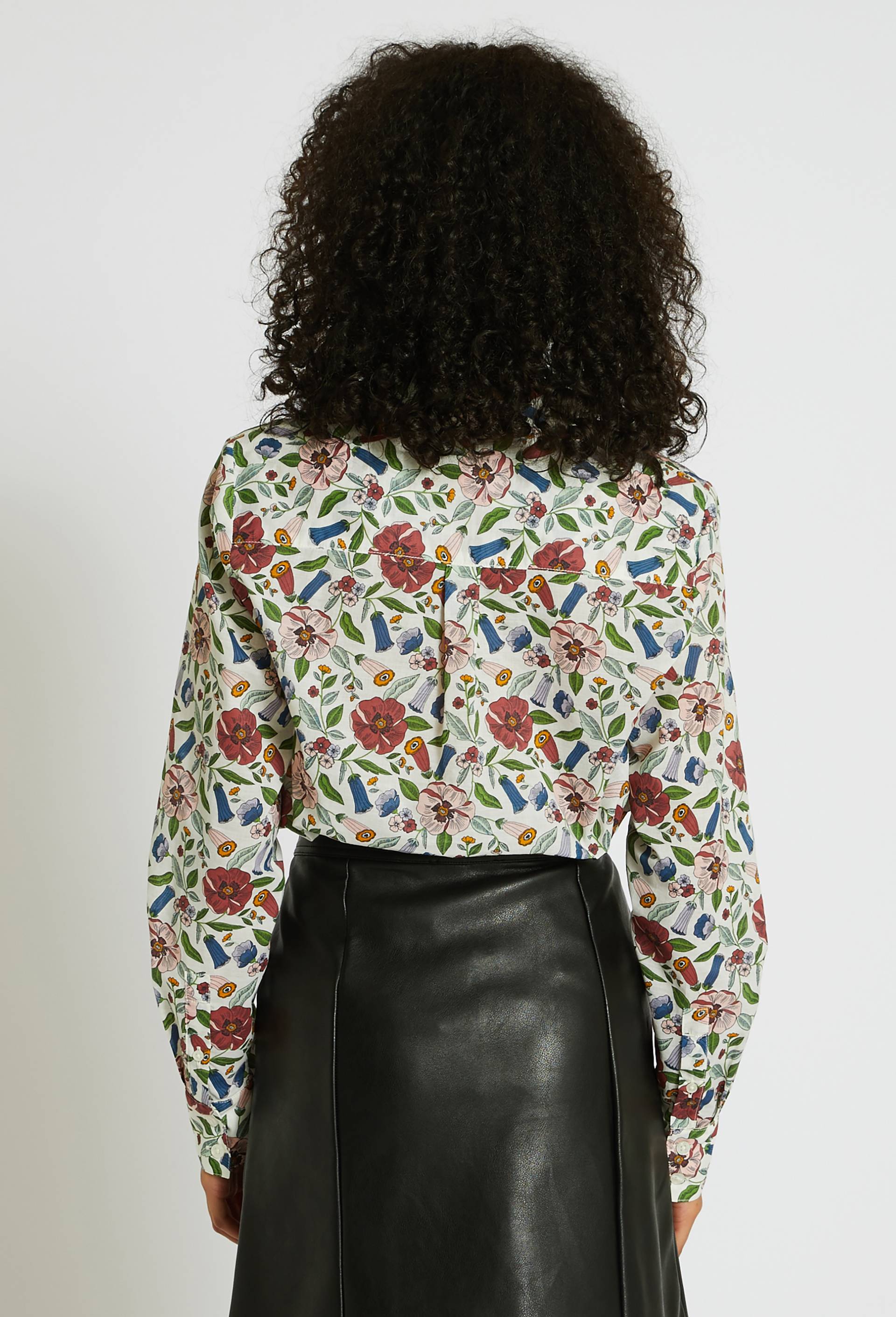 Chemise imprimée, Coton BIO, Ecru, large image number 1.0