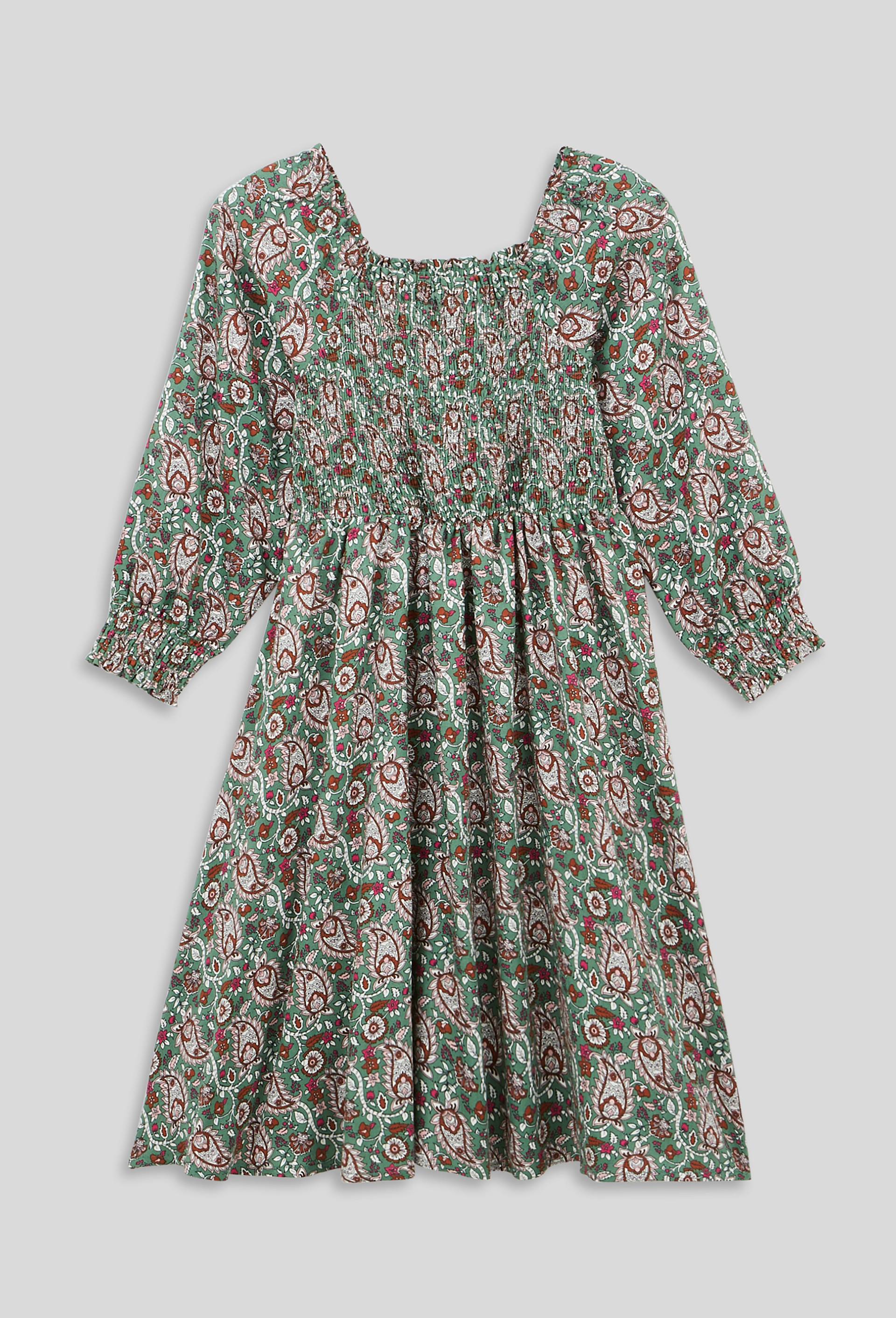 Robe en viscose imprimée, Ecovero, Vert, large image number 1.0