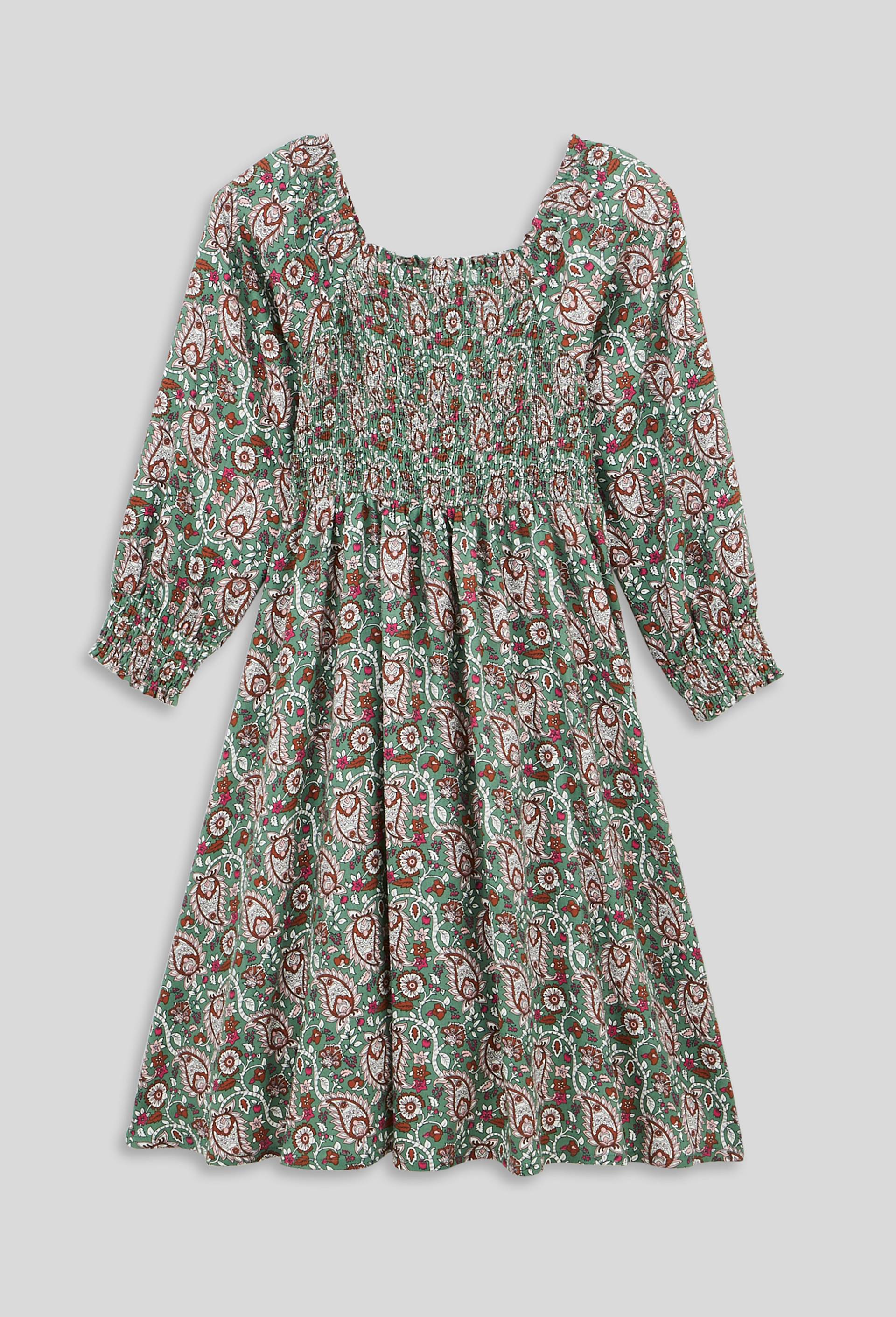 Robe en viscose imprimée, Ecovero, Vert, large image number 2.0