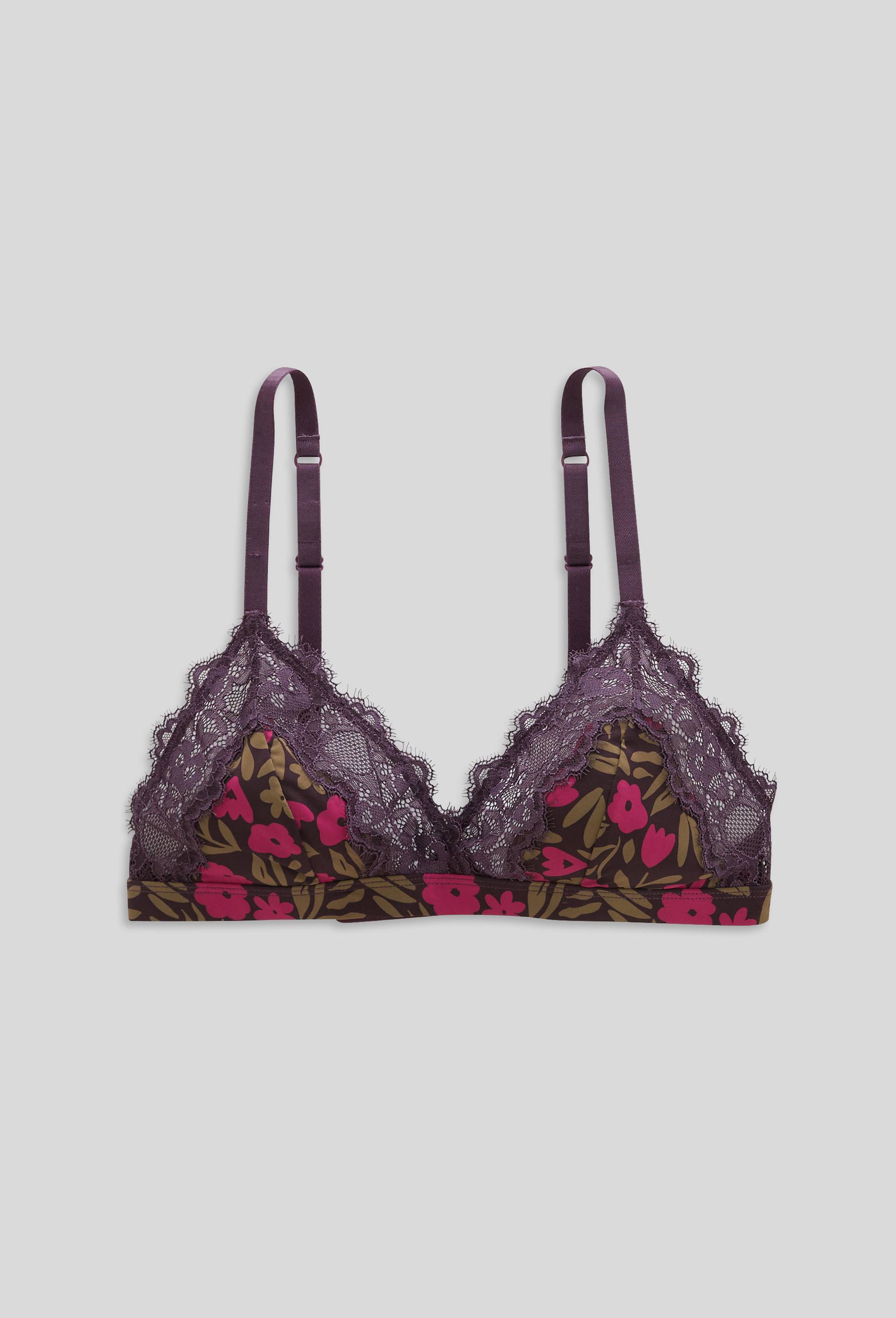 Soutien-gorge triangle AVRIL, Oeko-Tex, Violet foncé, large image number 0.0