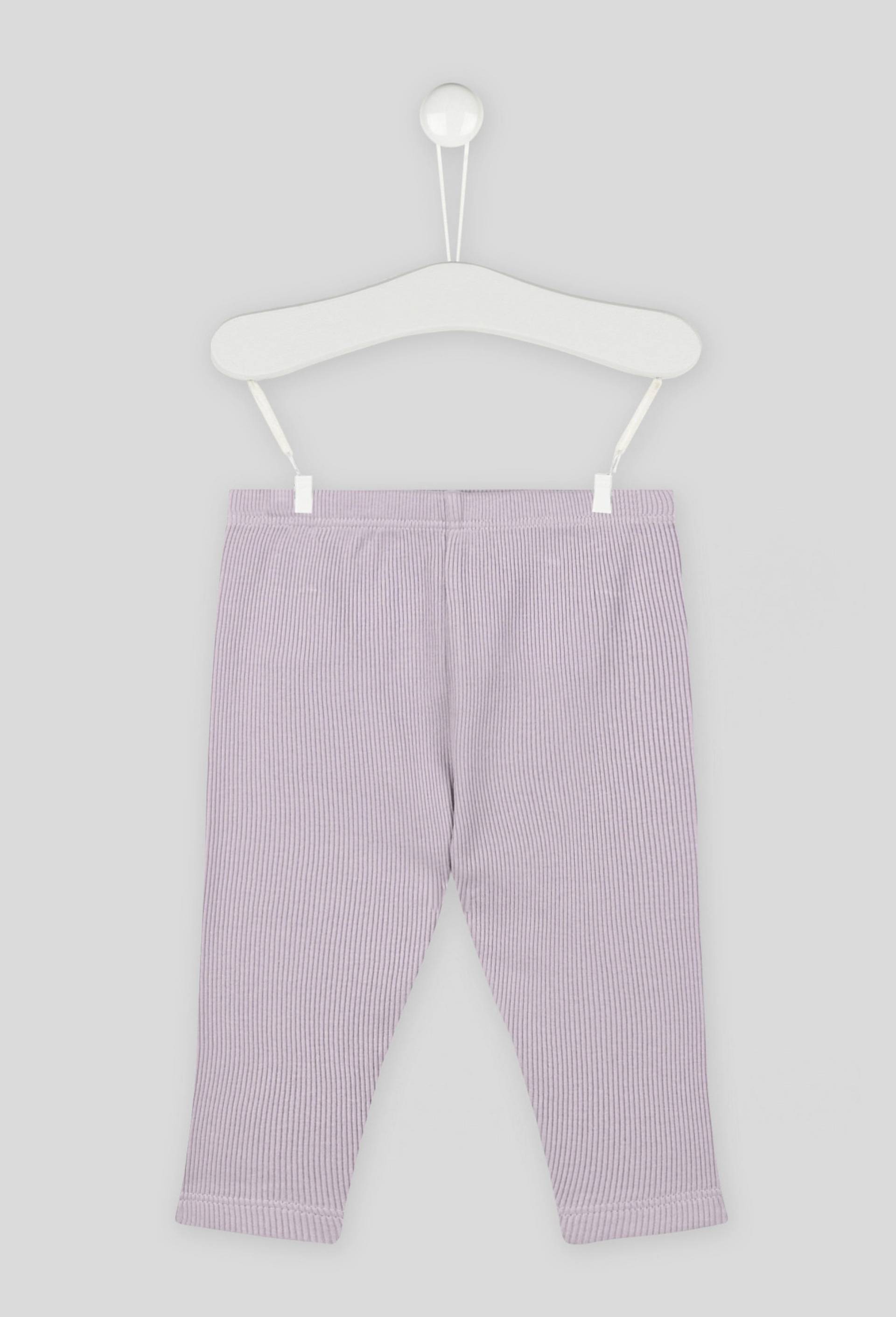 Legging uni mixte en coton BIO, Oeko-Tex, Violet clair, large image number 0.0