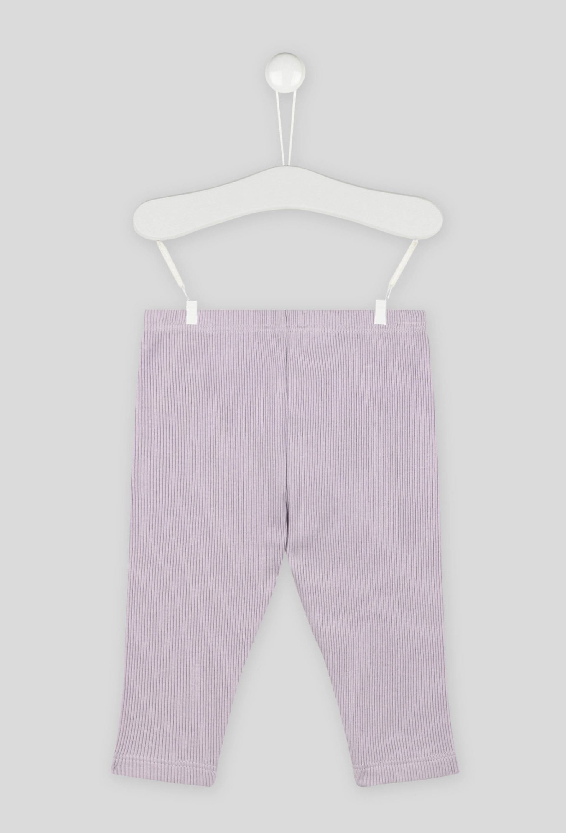 Legging uni mixte en coton BIO, Oeko-Tex, Violet clair, large image number 1