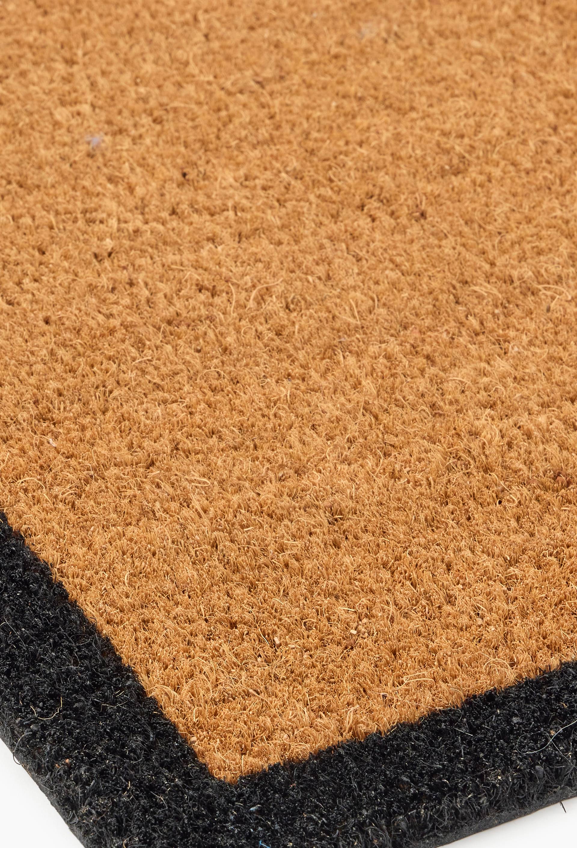 Paillasson imprim&eacute;, 45x75cm, en fibre de coco, Beige clair, large image number 1