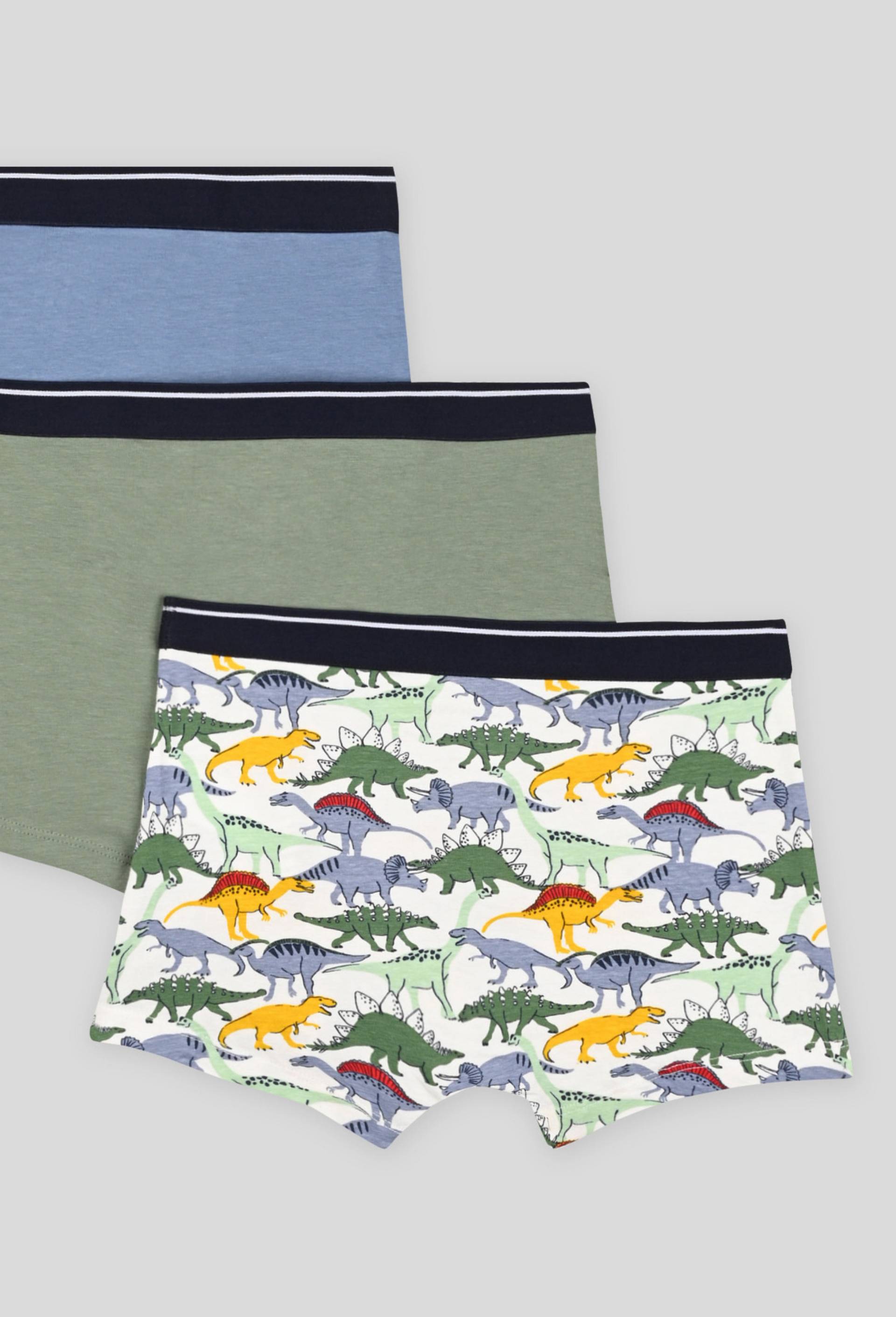 Lot de 3 boxers, contient du coton BIO, Oeko-Tex, Blanc, large image number 1