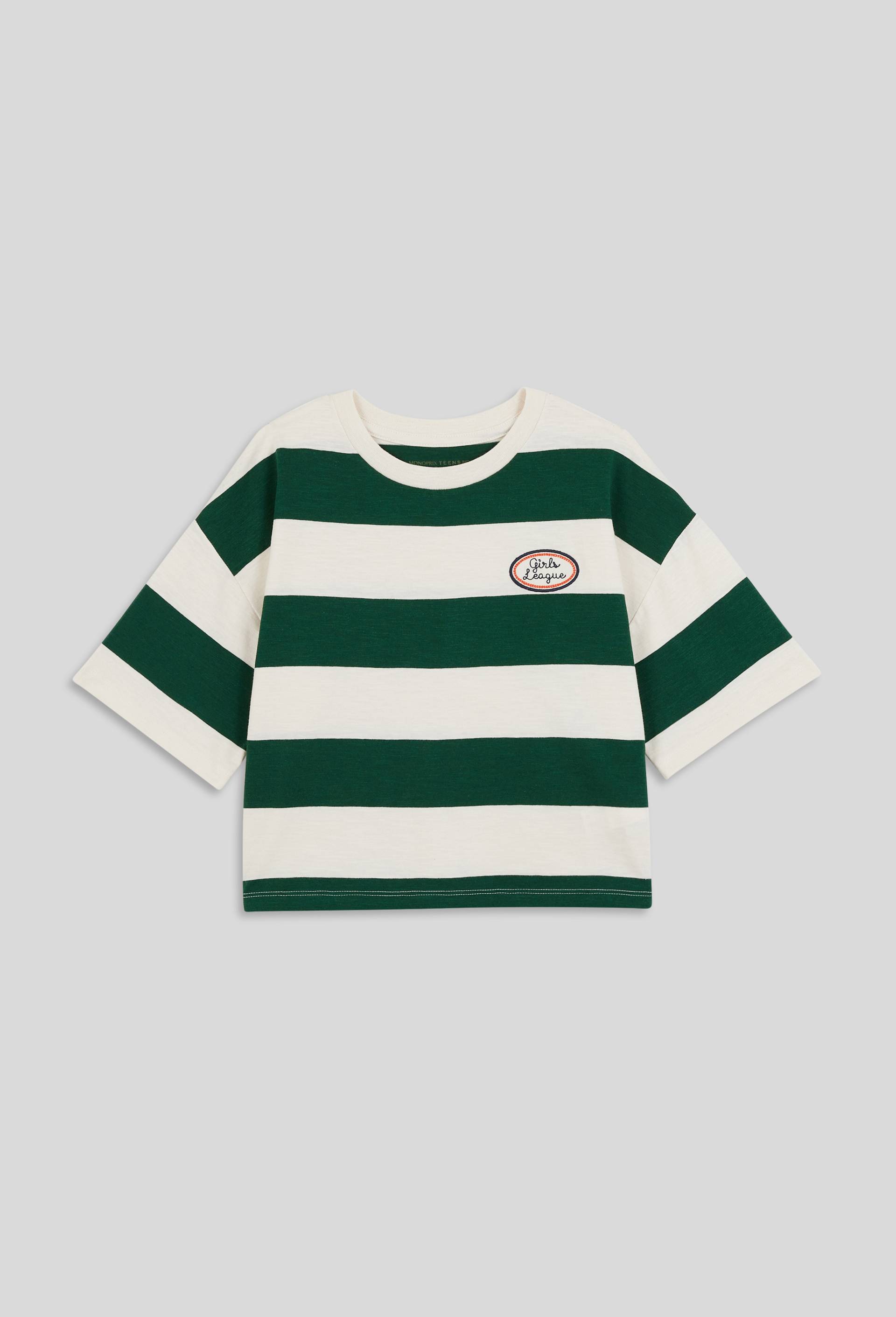 Teeshirt imprimé, Coton BIO, Vert foncé, large image number 1