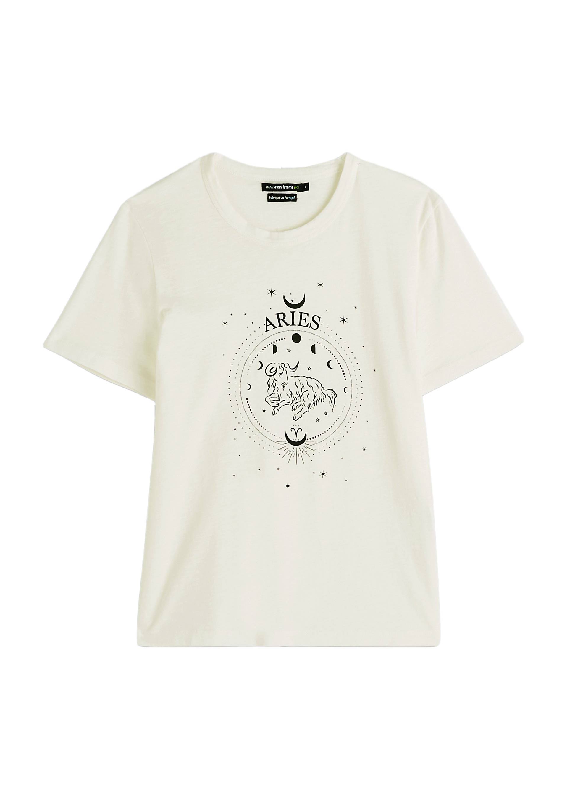 T-shirt en coton, Ecru, large image number 5.0