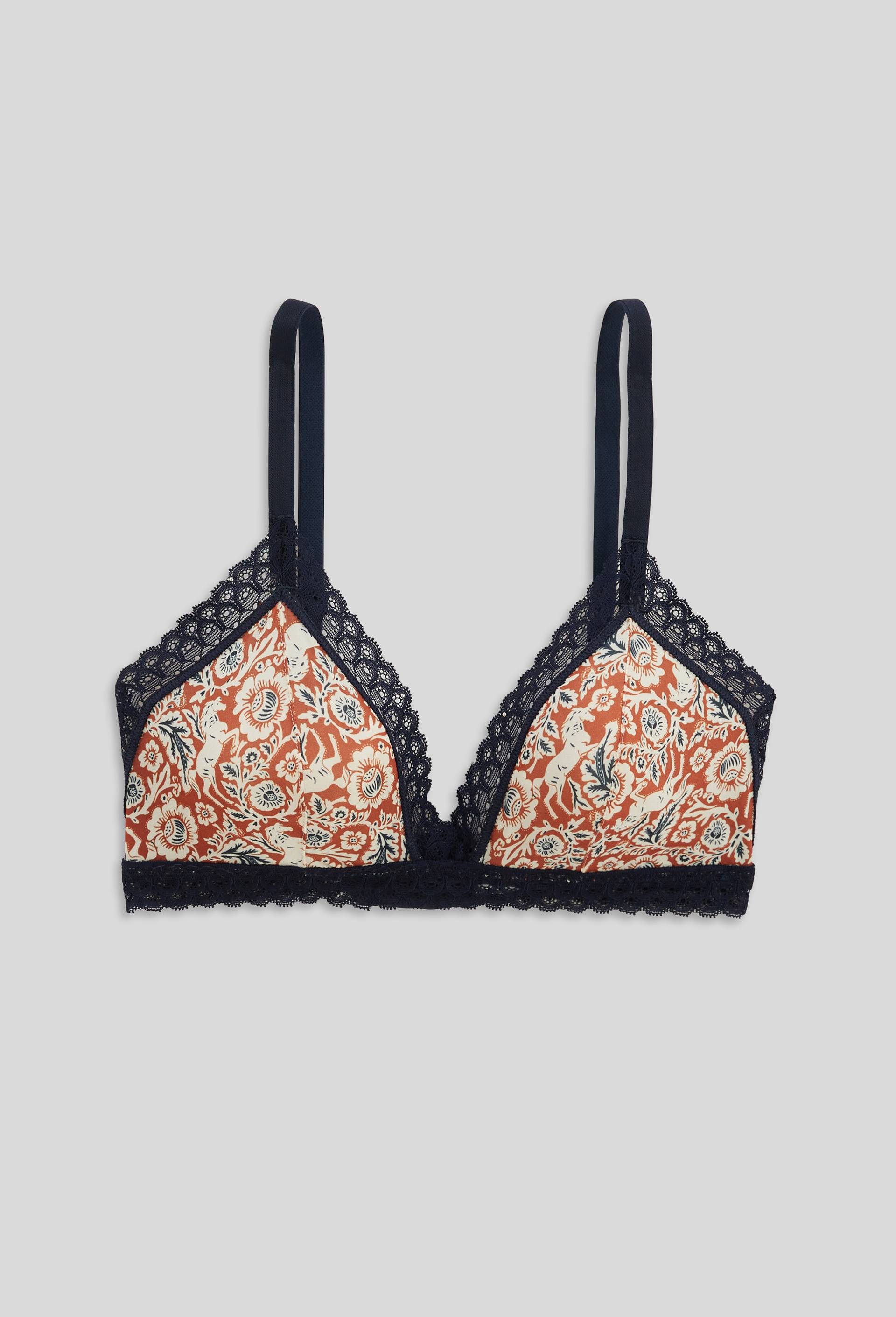 Soutien-gorge triangle FLORE en microfibre, Oeko-Tex, Rouge foncé, large image number 0.0