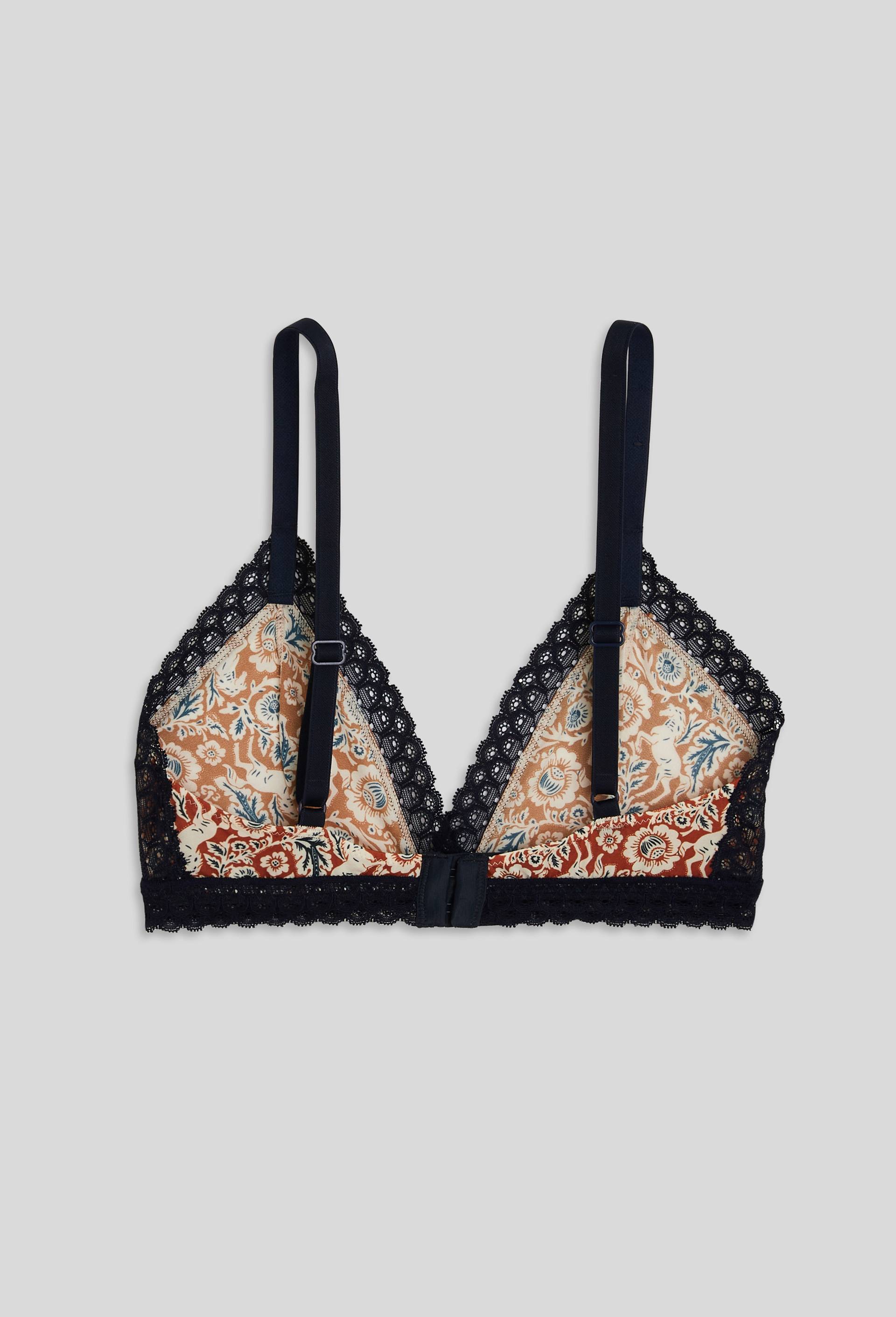 Soutien-gorge triangle FLORE en microfibre, Oeko-Tex, Rouge foncé, large image number 1