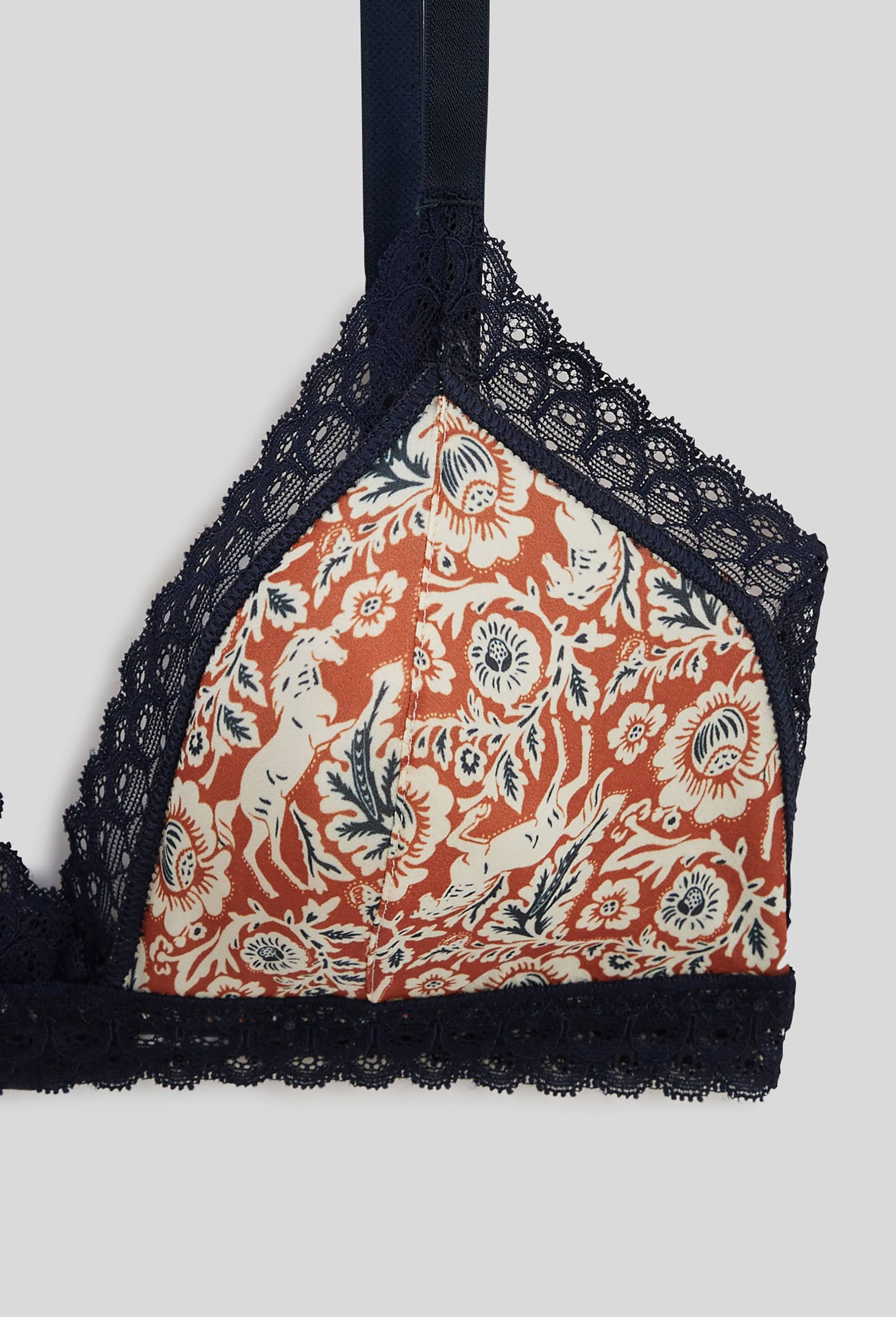 Soutien-gorge triangle FLORE en microfibre, Oeko-Tex, Rouge foncé, large image number 2.0