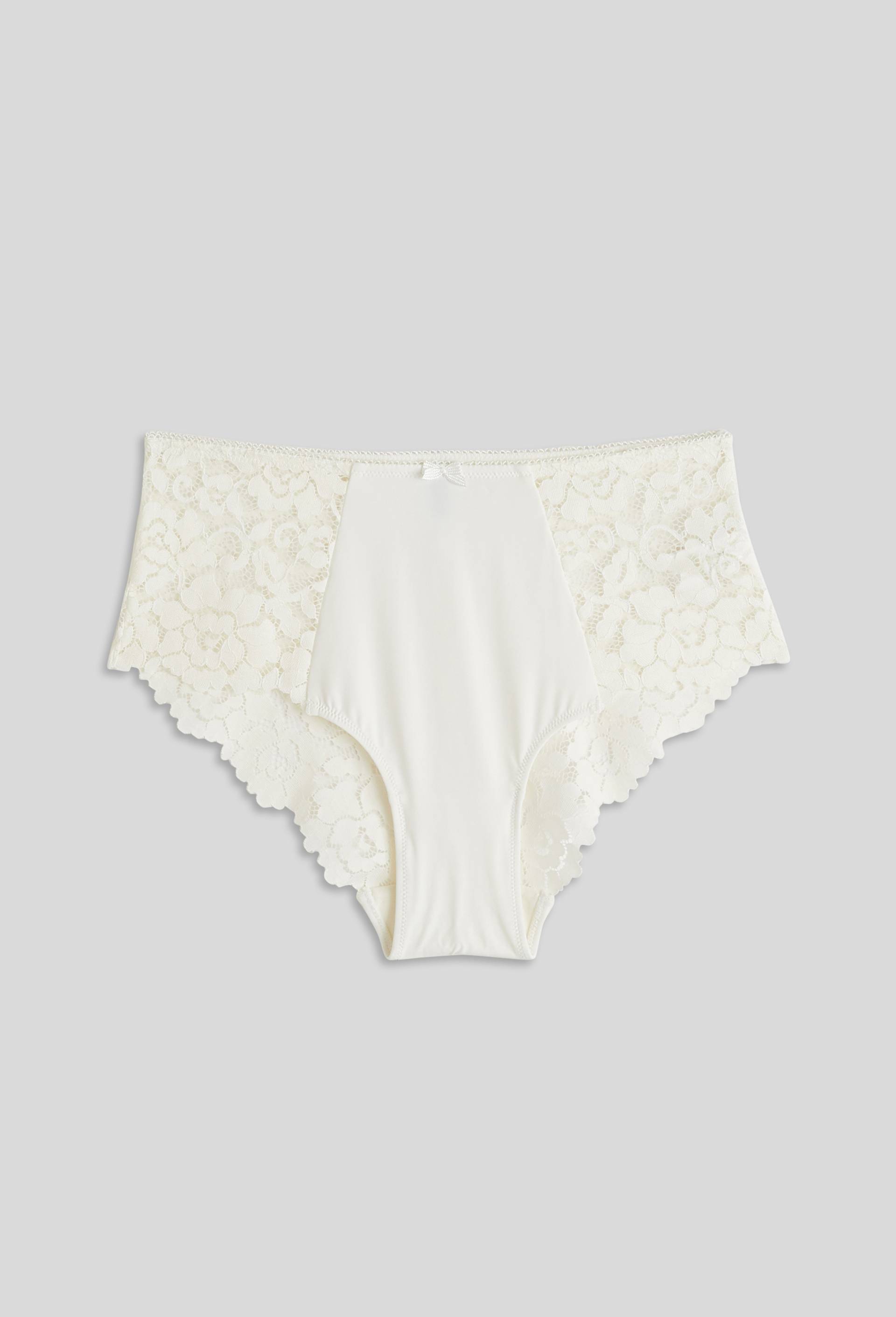 Culotte taille haute CAMILLE en dentelle, Oeko-Tex, Ecru, large image number 2