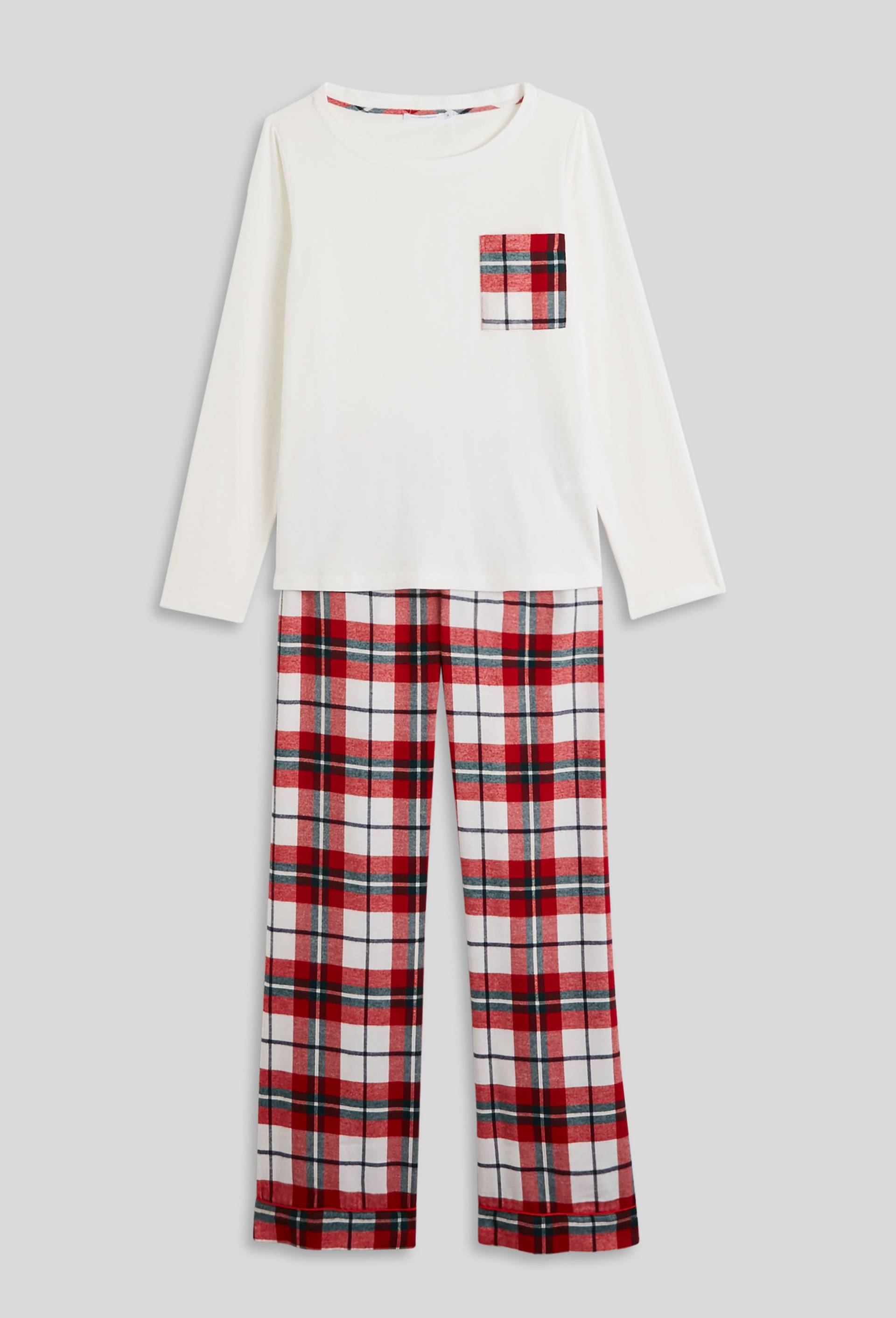Pyjama col rond OEKOTEX, Rouge, large image number 2