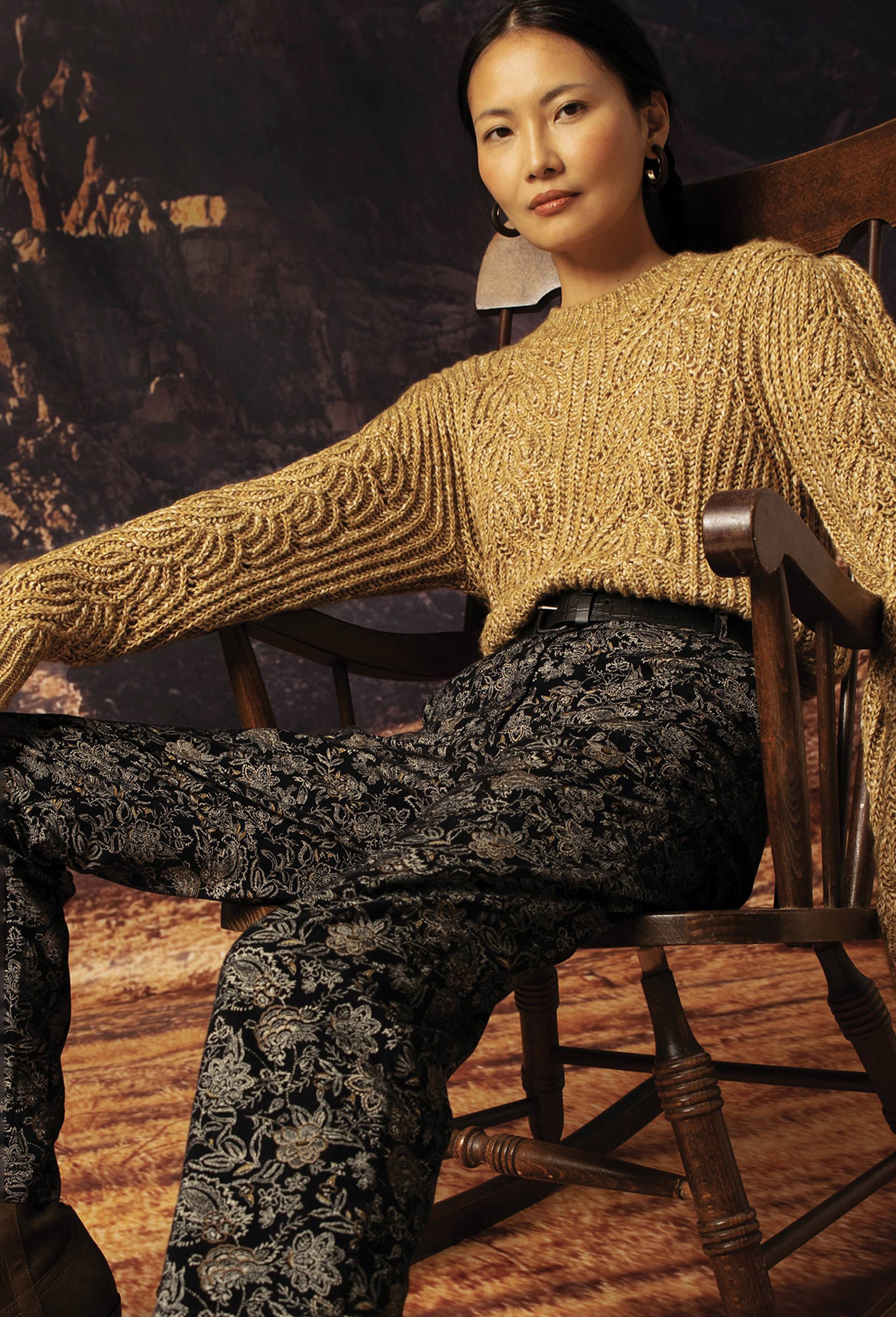 Pantalon droit en velours, Brun, large image number 0