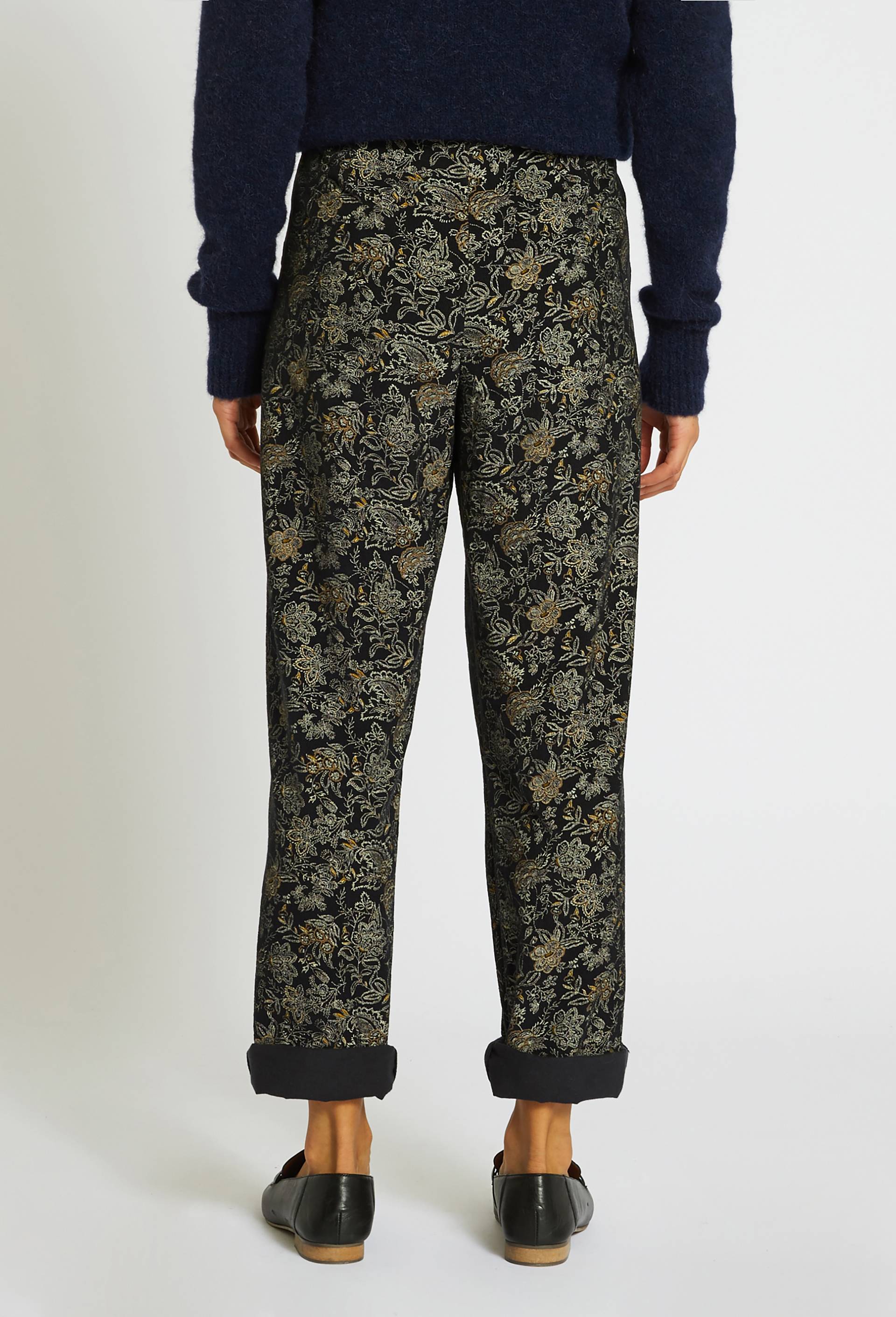 Pantalon droit en velours, Brun, large image number 1