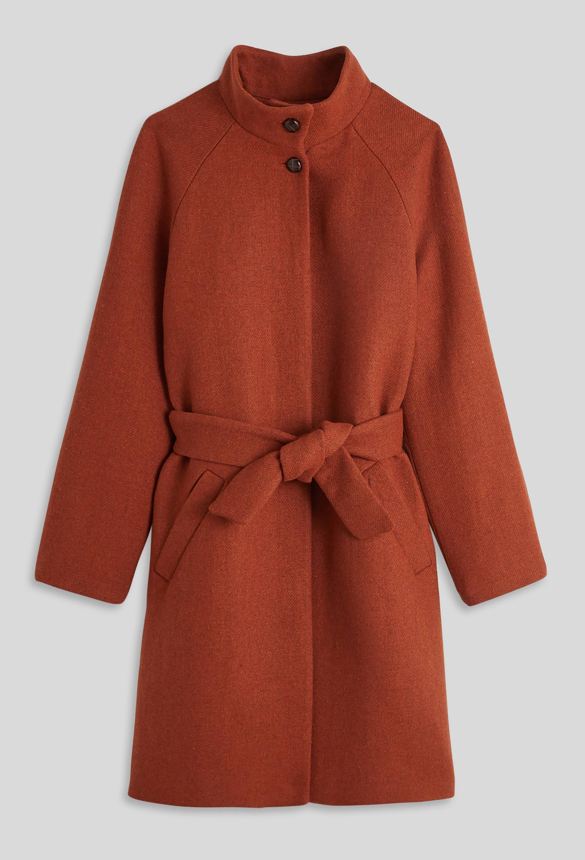 Manteau col montant contenant de la laine, Rouge foncé, large image number 2