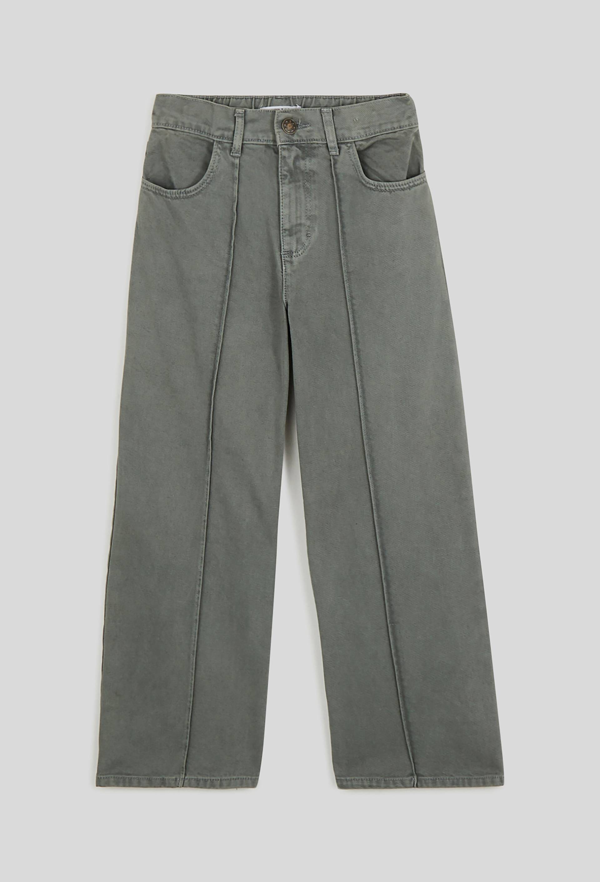 Pantalon large twill, Oeko-Tex, Vert, large image number 1