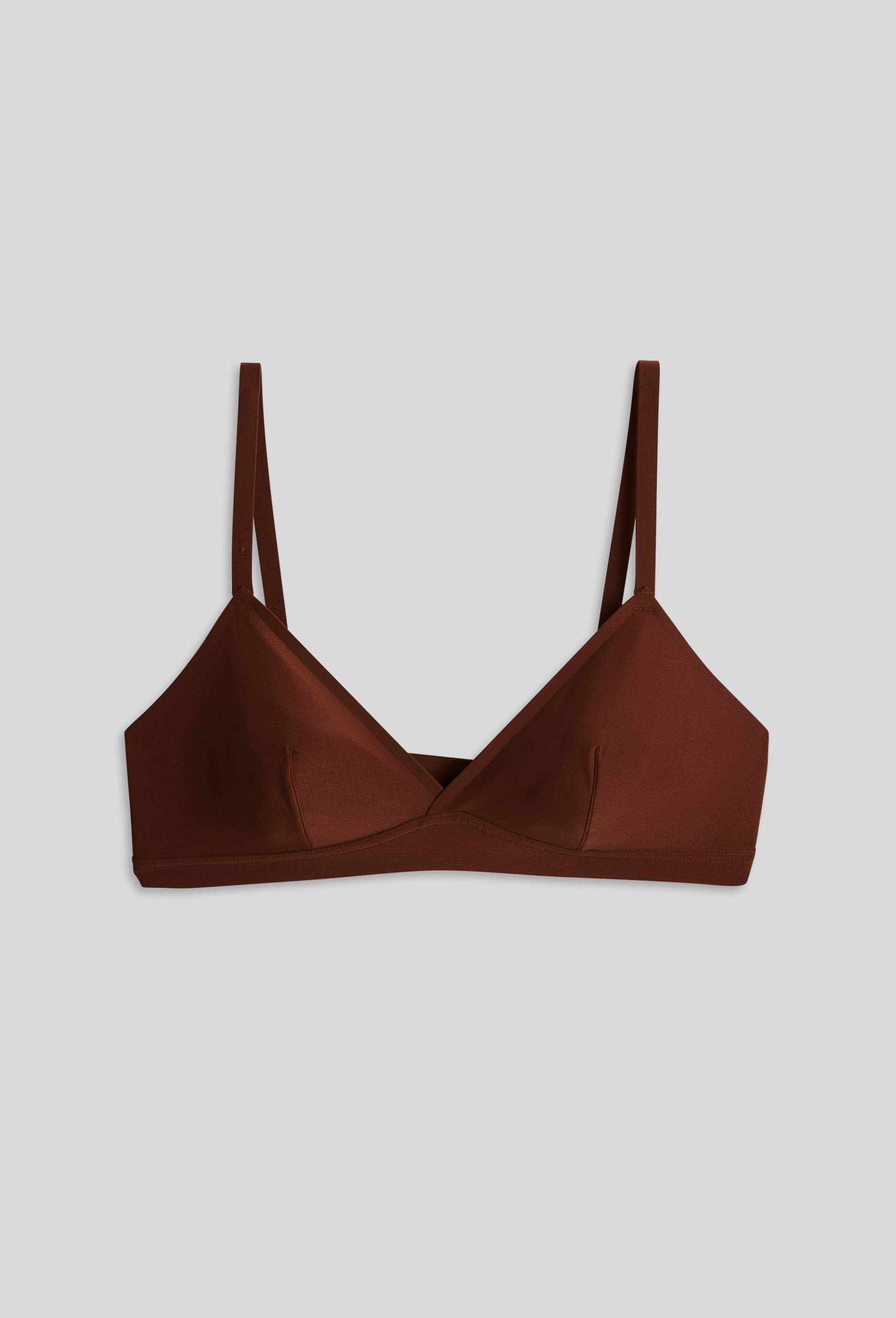 Soutien-gorge triangle JULIA en microfibre, Oeko-Tex, Brun, large image number 0.0