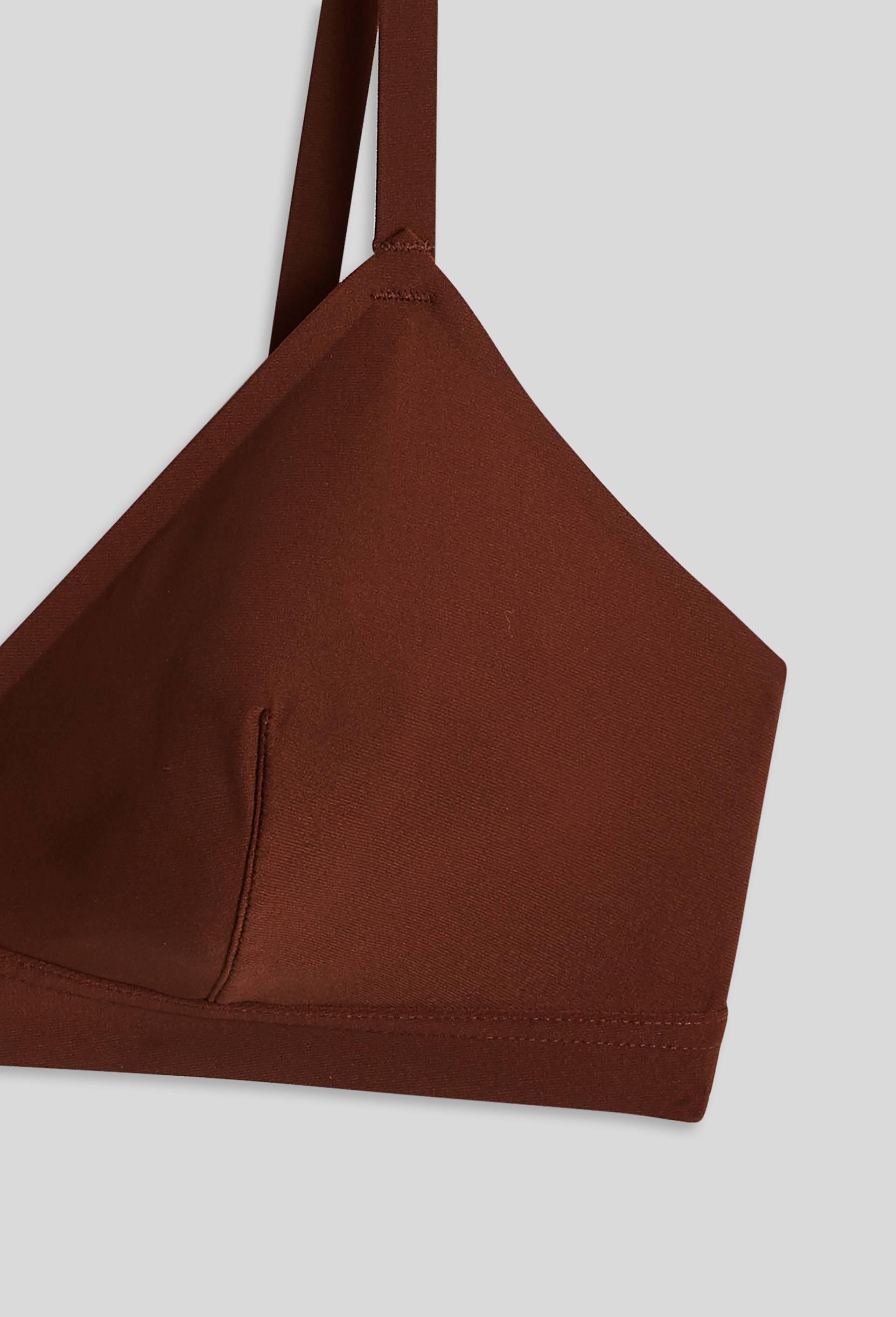 Soutien-gorge triangle JULIA en microfibre, Oeko-Tex, Brun, large image number 2