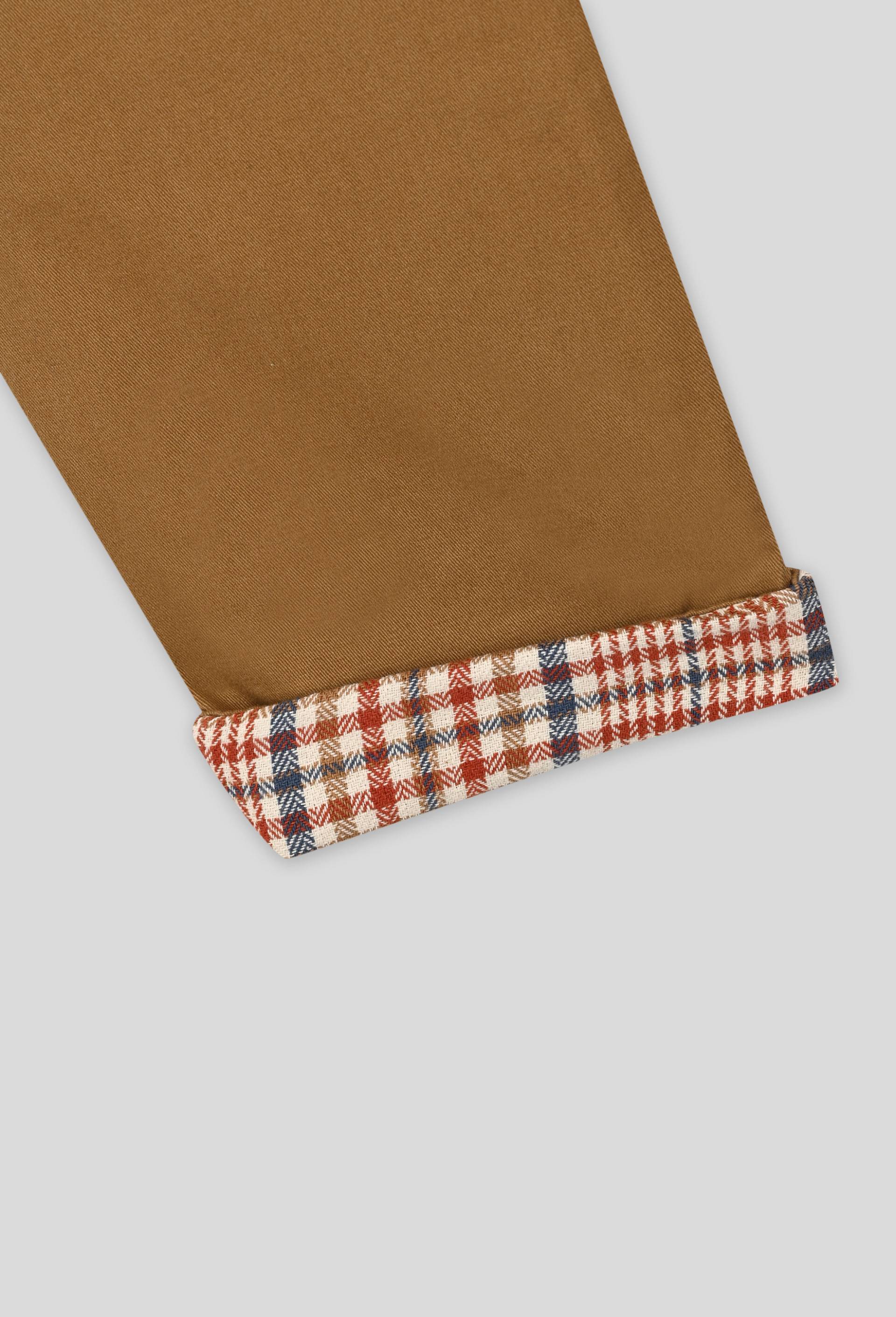 Pantalon  doublure carreaux, BIO, Beige, large image number 2
