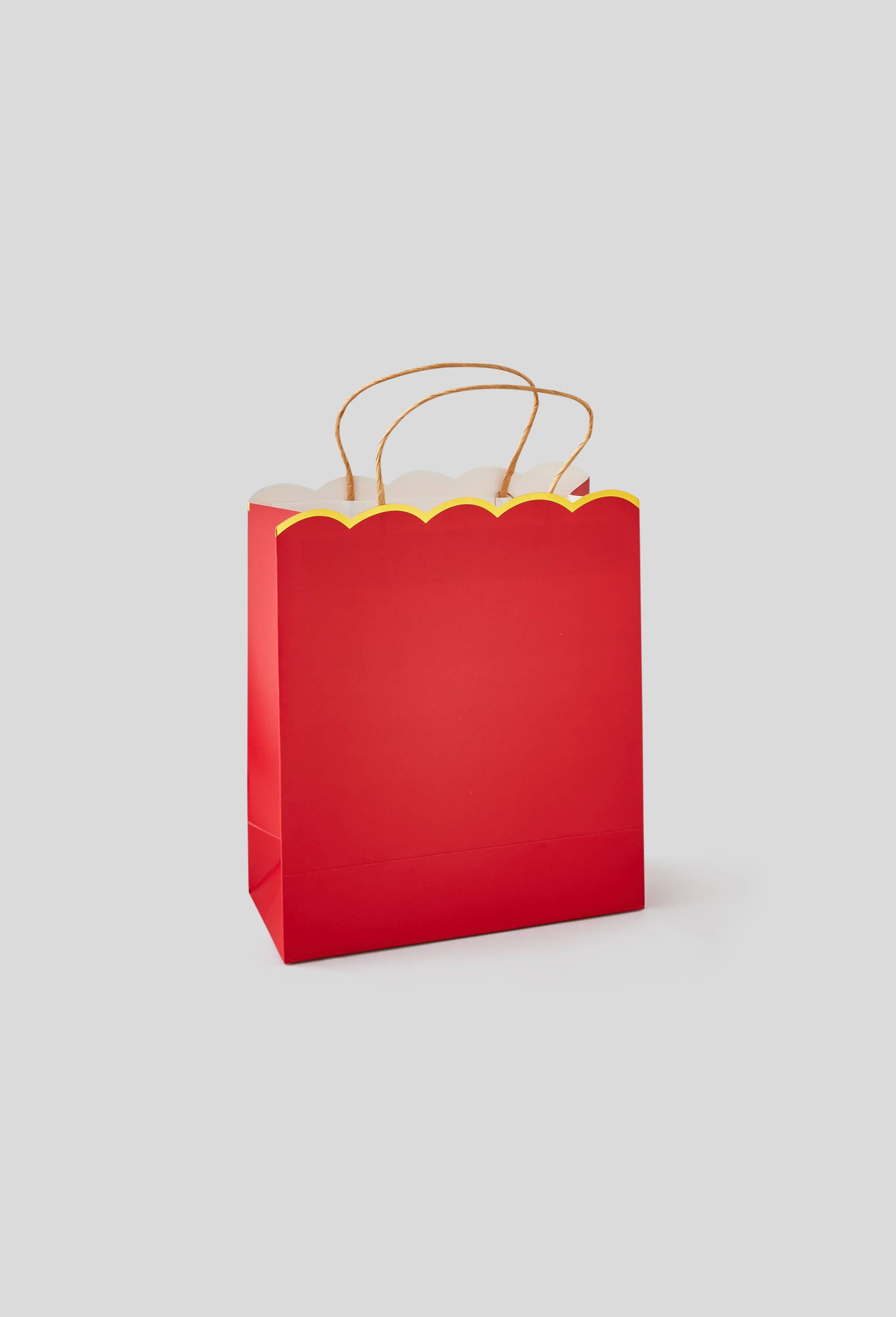 Sac cadeau vague rouge, taille M, Rouge, large image number 0.0