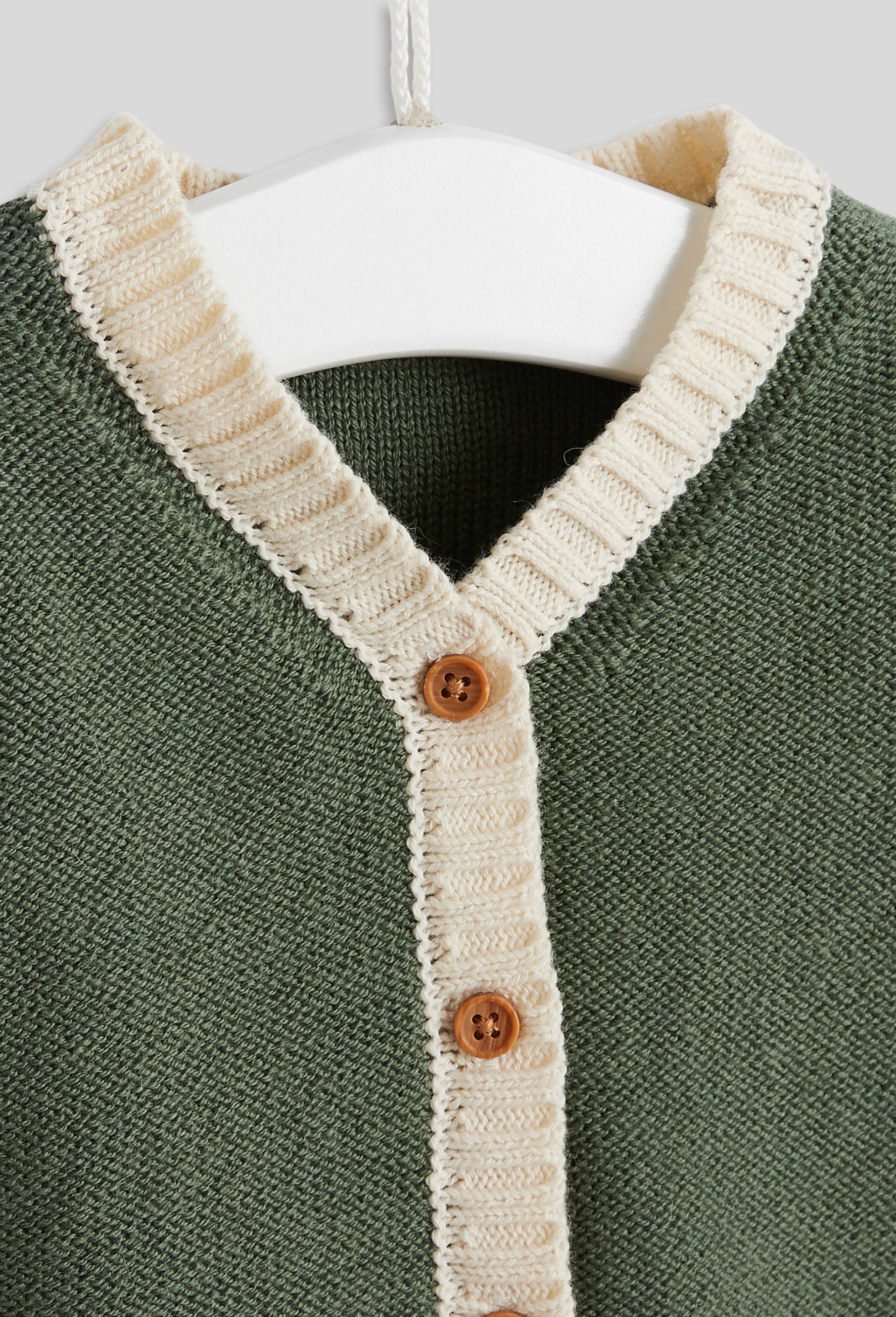 Cardigan multicolore, contient du coton BIO, Oeko-Tex, Vert, large image number 2